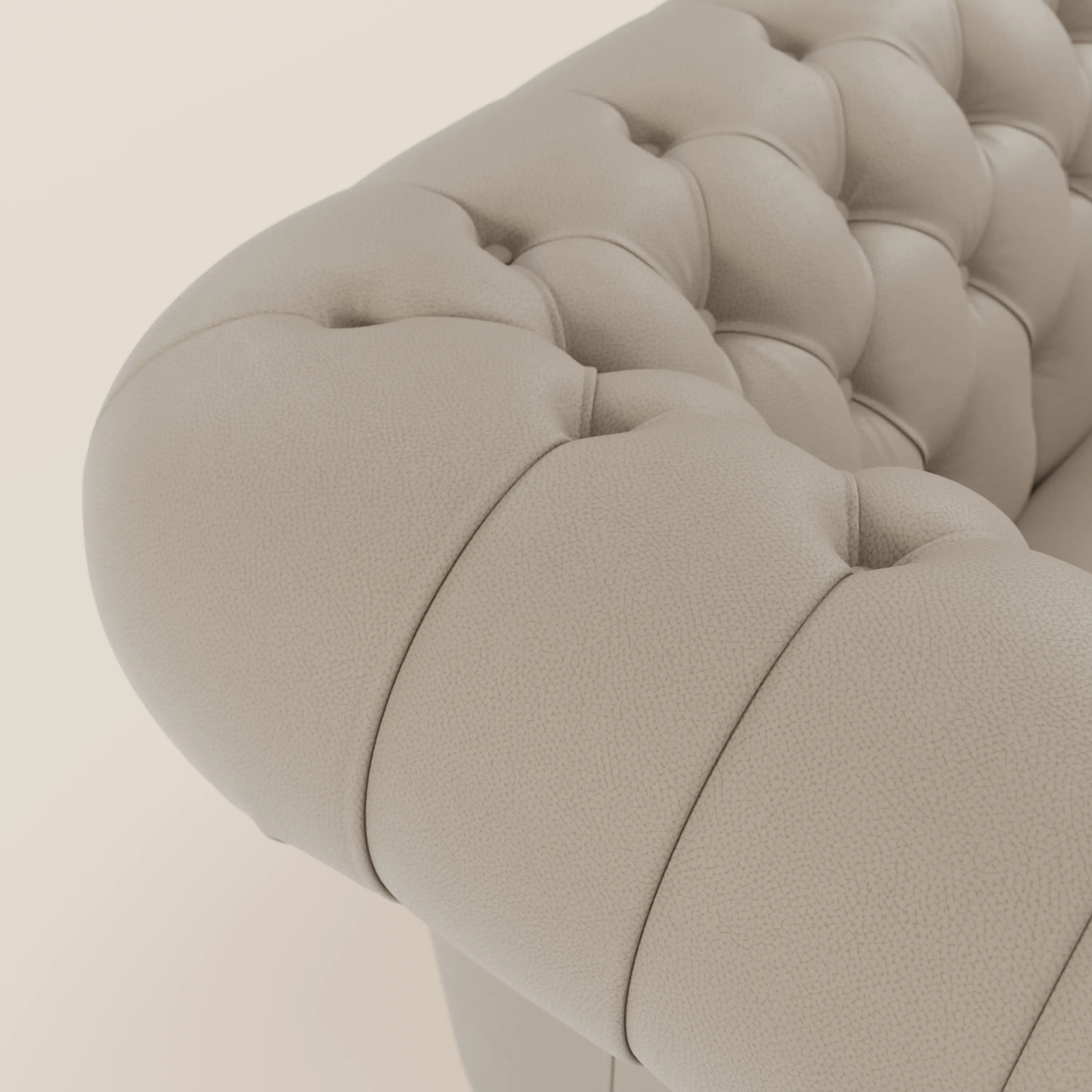 Chester 4 places 3 assises en véritable cuir - Chesterfield capitonnage artisanal - Image 55