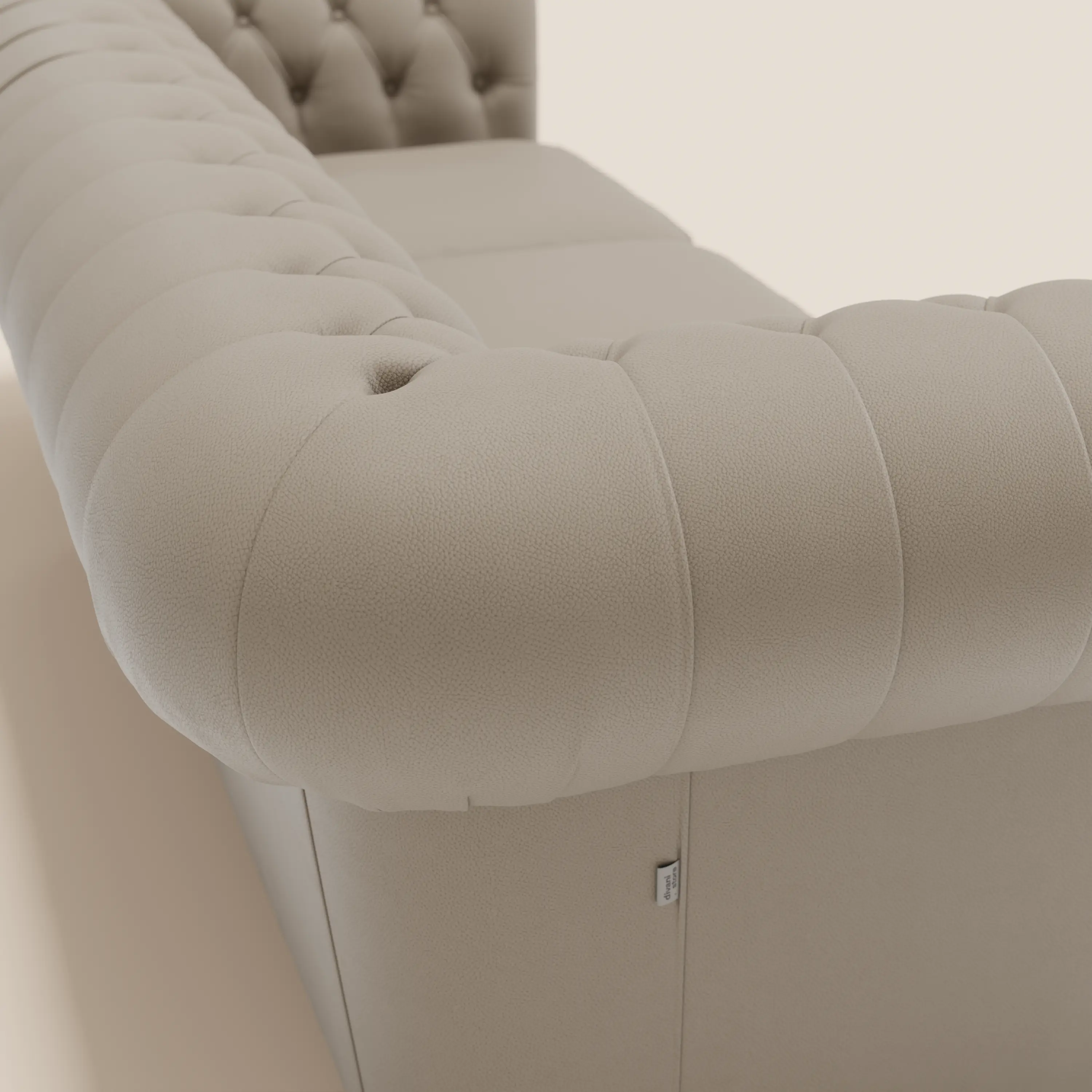 Chester 4 places 3 assises en véritable cuir - Chesterfield capitonnage artisanal - Image 59