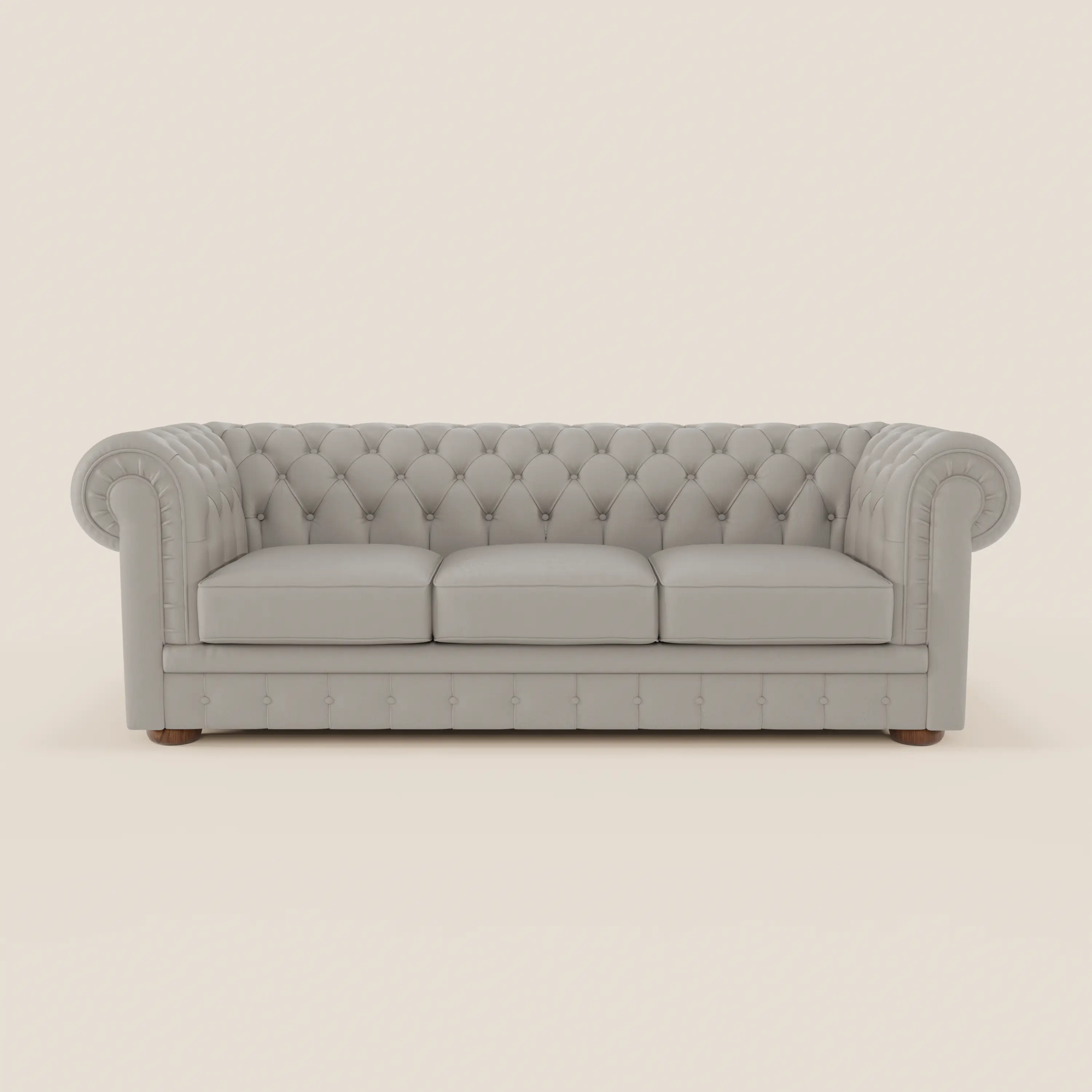 Chester 4 places 3 assises en véritable cuir - Chesterfield capitonnage artisanal - Image 62