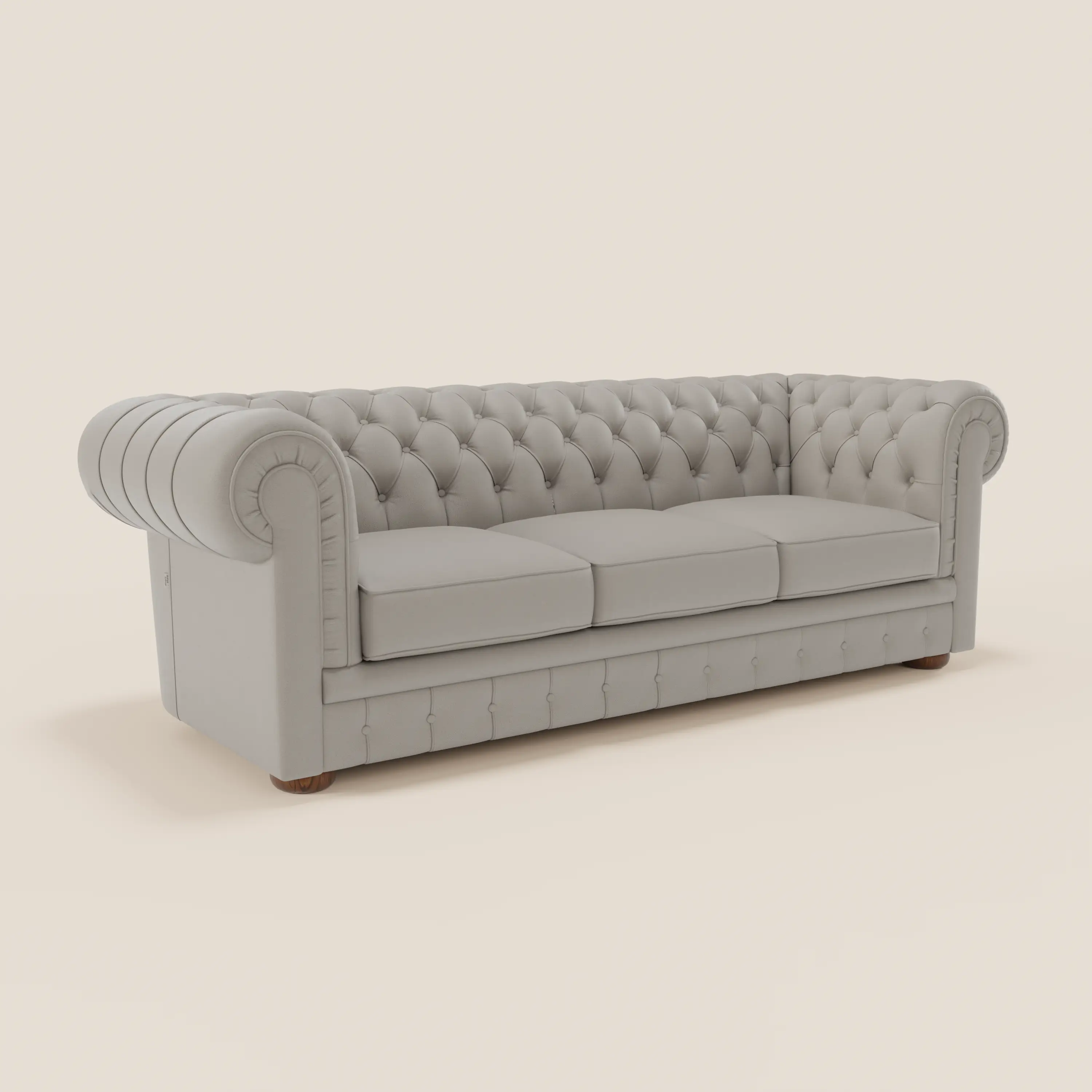 Chester 4 places 3 assises en véritable cuir - Chesterfield capitonnage artisanal - Image 63