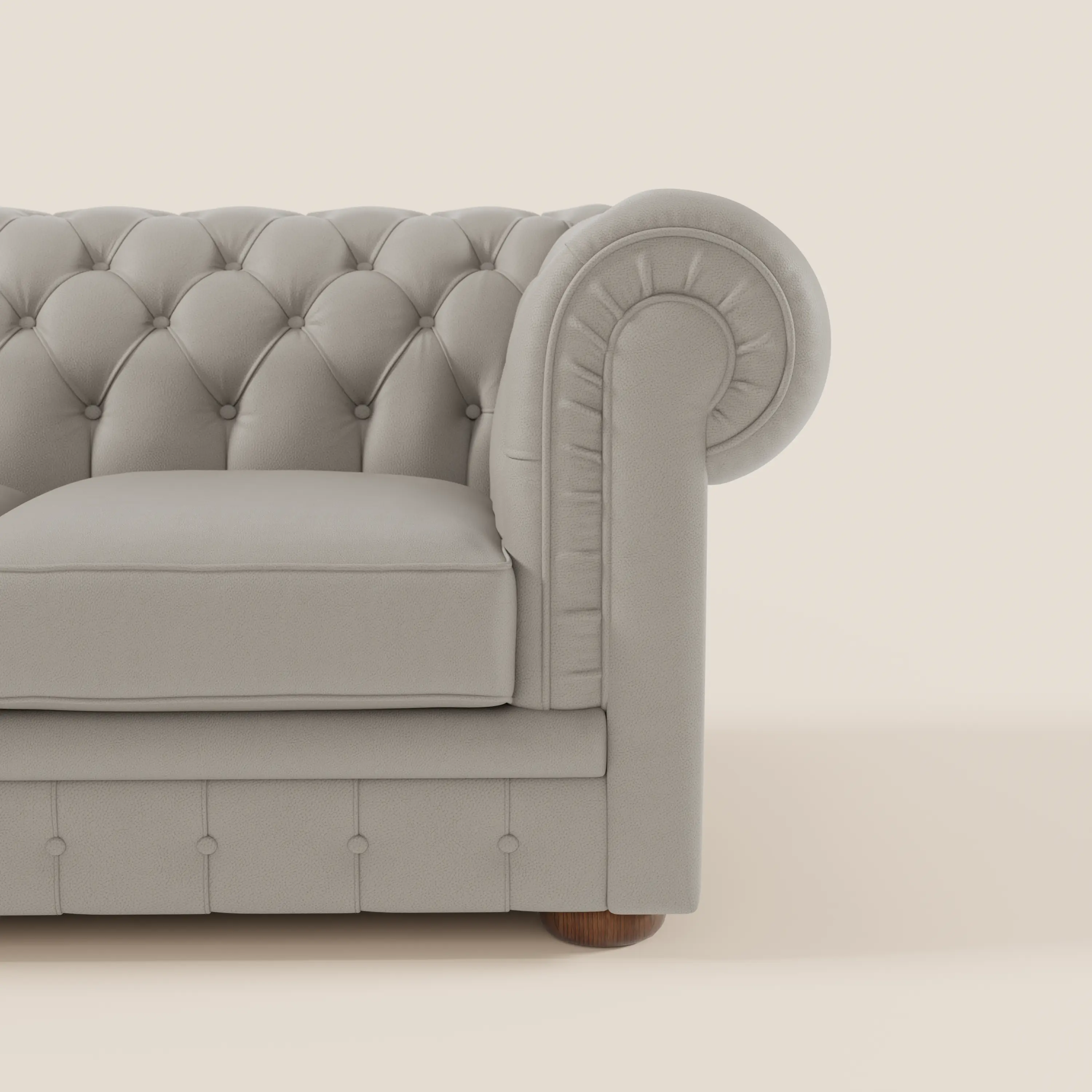 Chester 4 places 3 assises en véritable cuir - Chesterfield capitonnage artisanal - Image 64