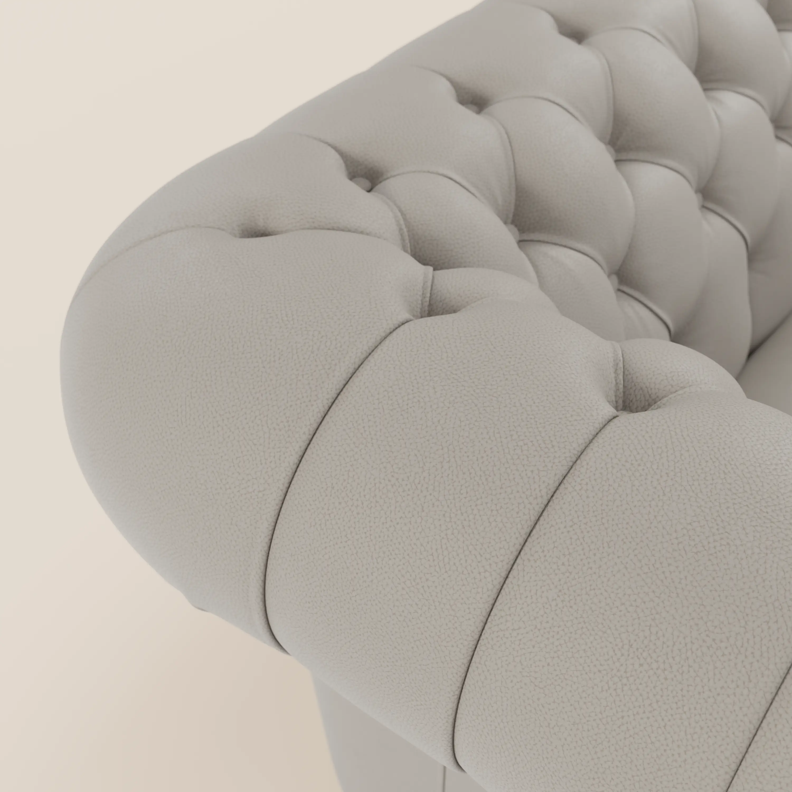Chester 4 places 3 assises en véritable cuir - Chesterfield capitonnage artisanal - Image 65