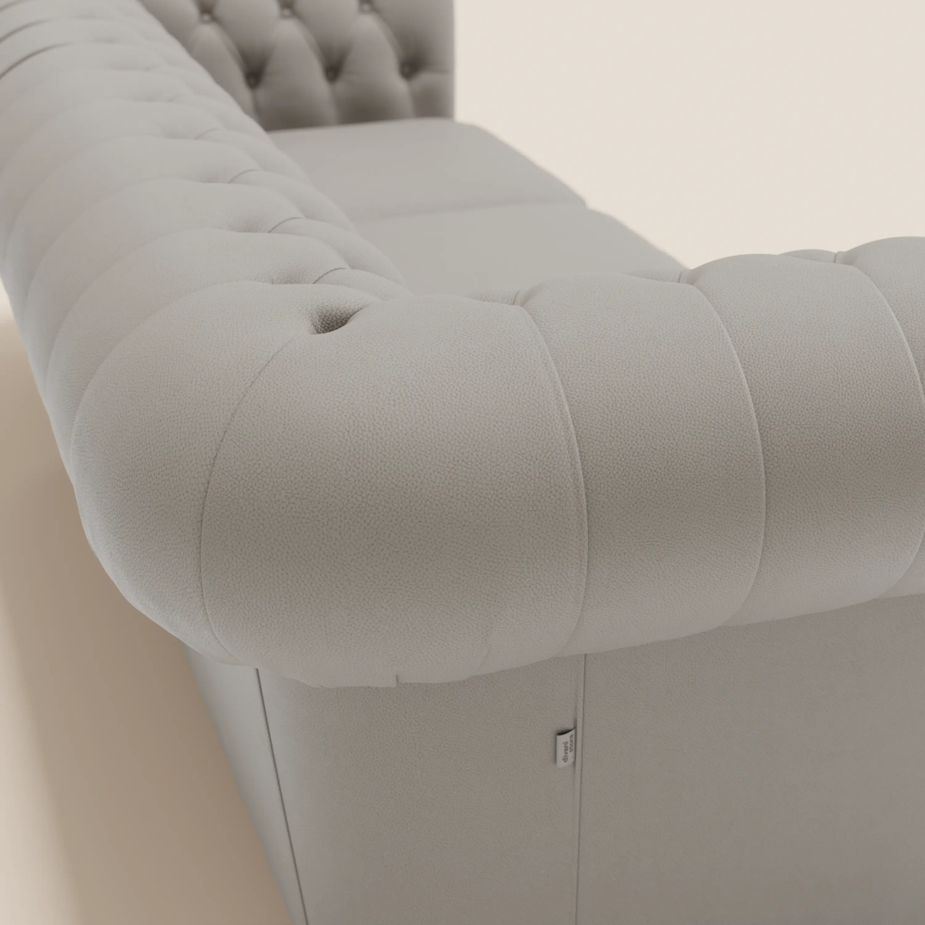 Chester 4 places 3 assises en véritable cuir - Chesterfield capitonnage artisanal - Image 69
