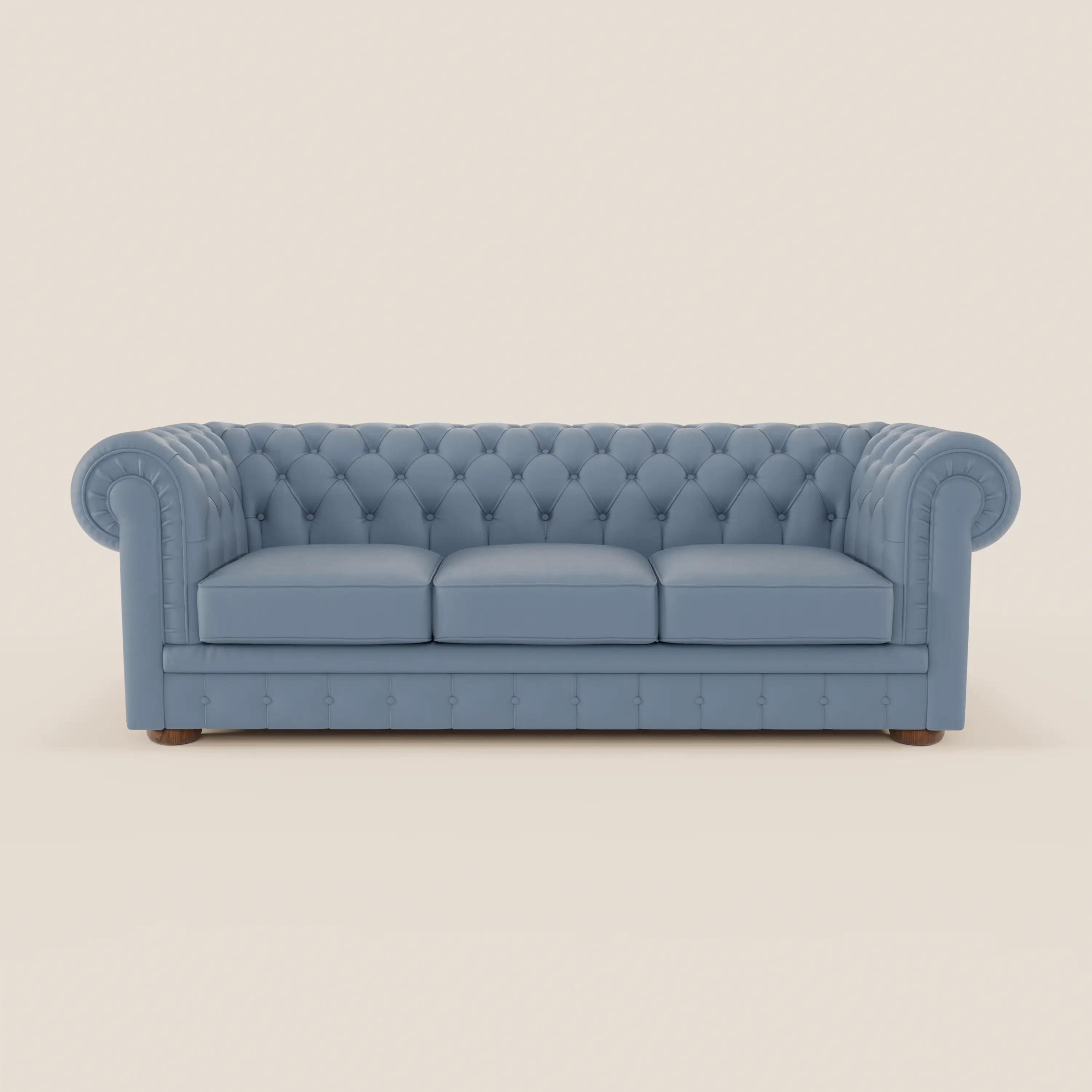 Chester 4 places 3 assises en véritable cuir - Chesterfield capitonnage artisanal - Image 72