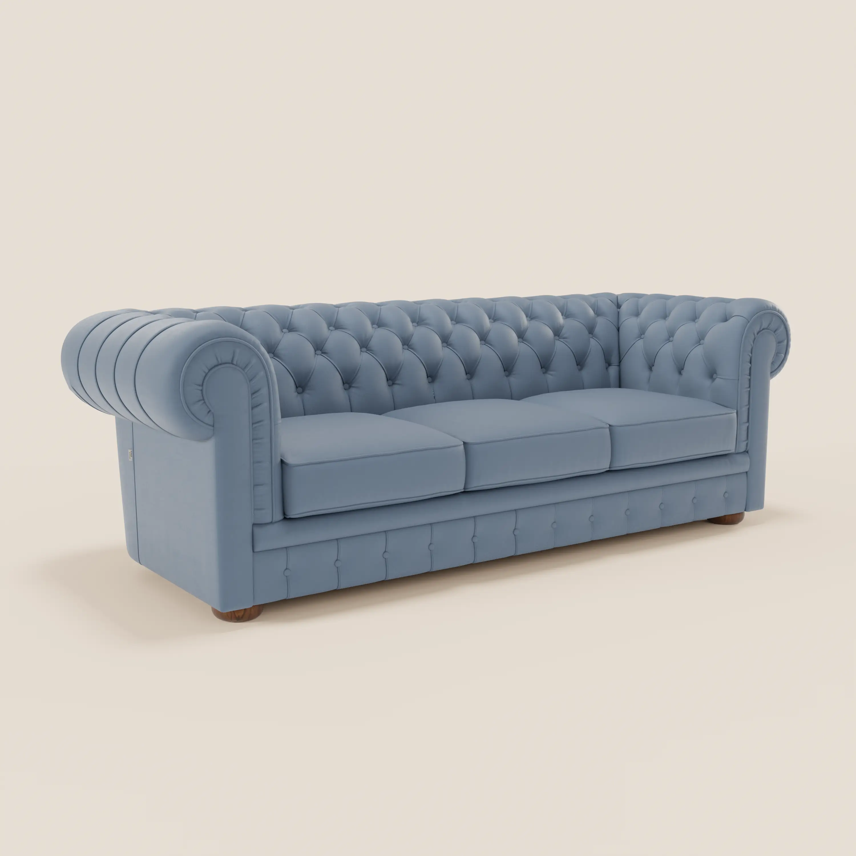 Chester 4 places 3 assises en véritable cuir - Chesterfield capitonnage artisanal - Image 73