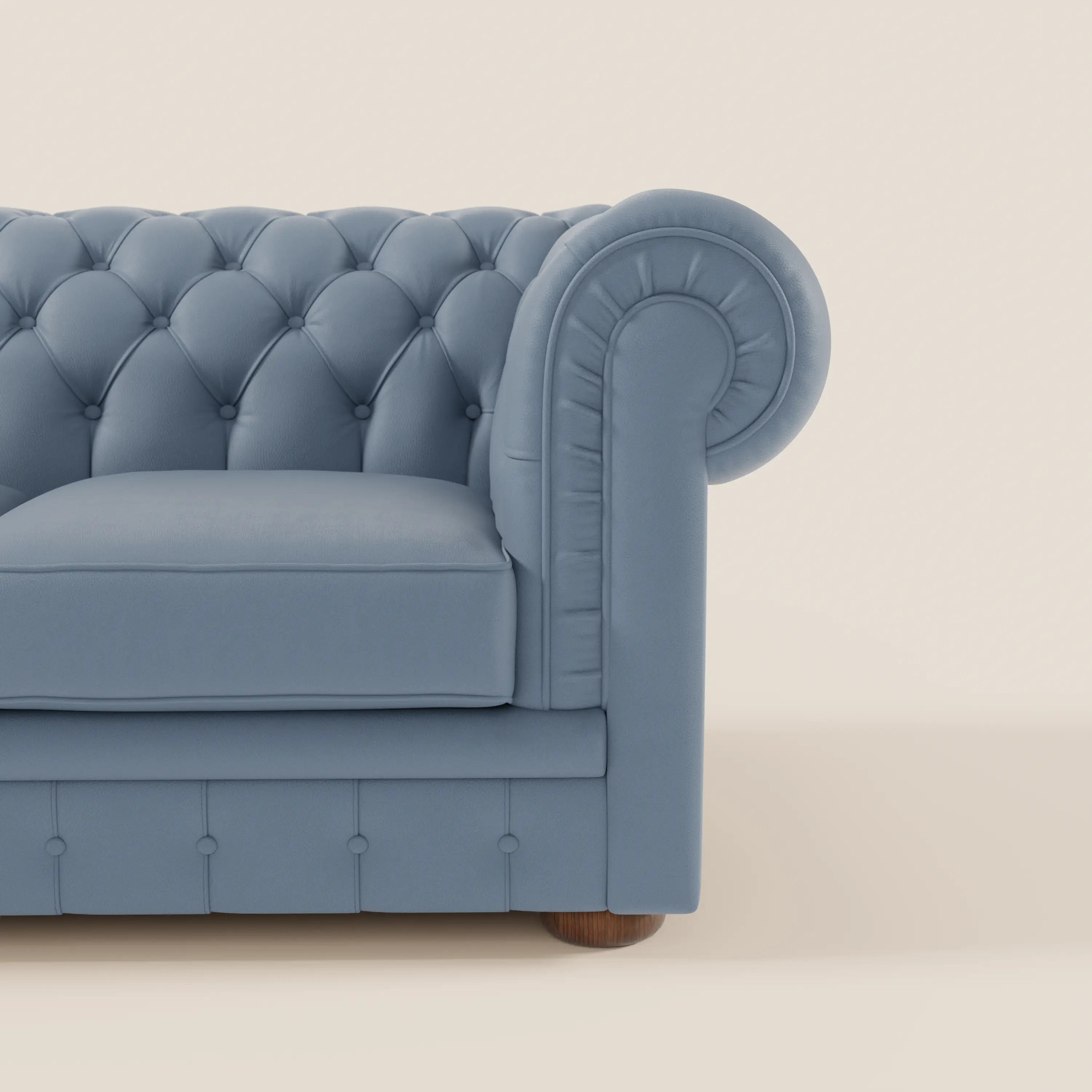 Chester 4 places 3 assises en véritable cuir - Chesterfield capitonnage artisanal - Image 74