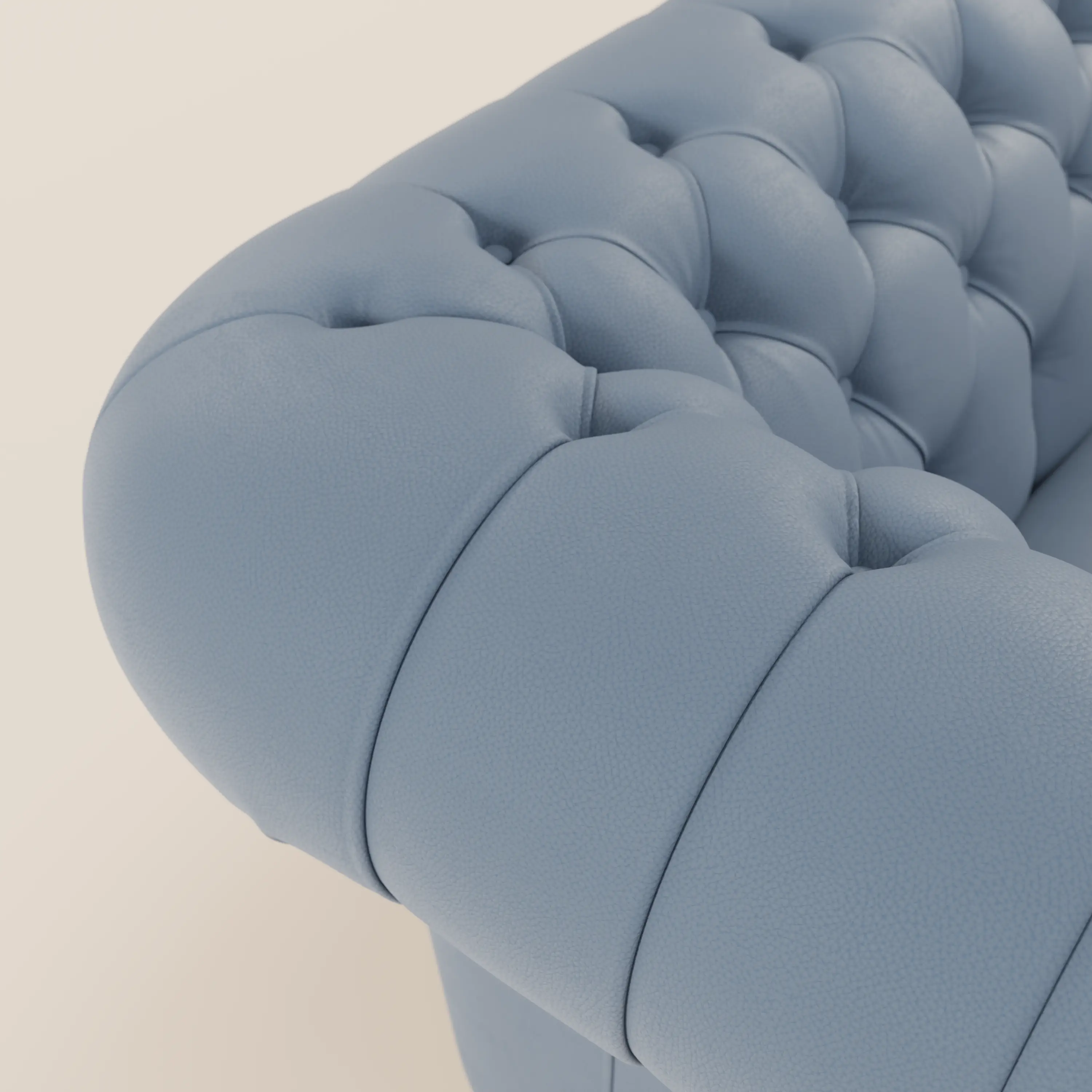 Chester 4 places 3 assises en véritable cuir - Chesterfield capitonnage artisanal - Image 75