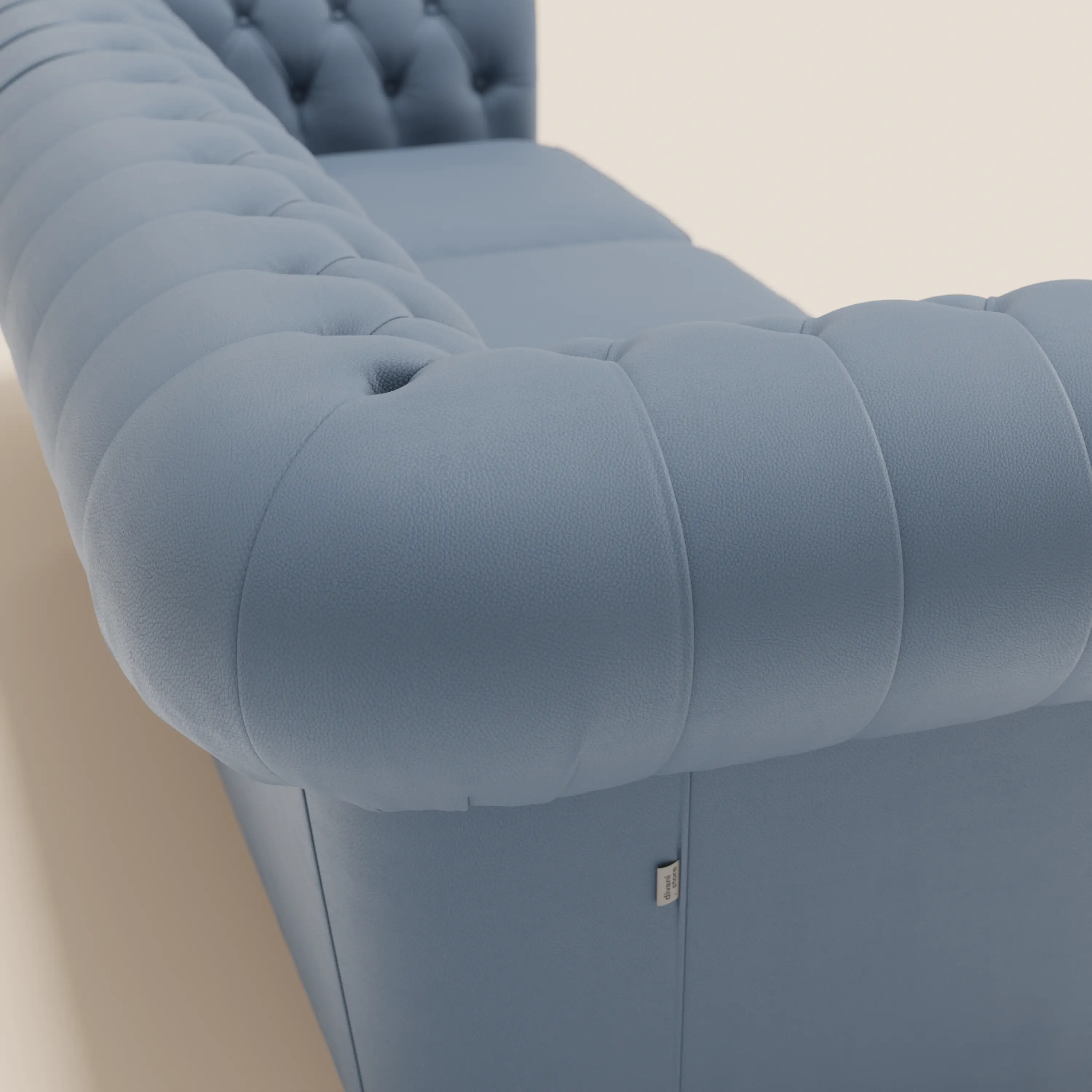 Chester 4 places 3 assises en véritable cuir - Chesterfield capitonnage artisanal - Image 79