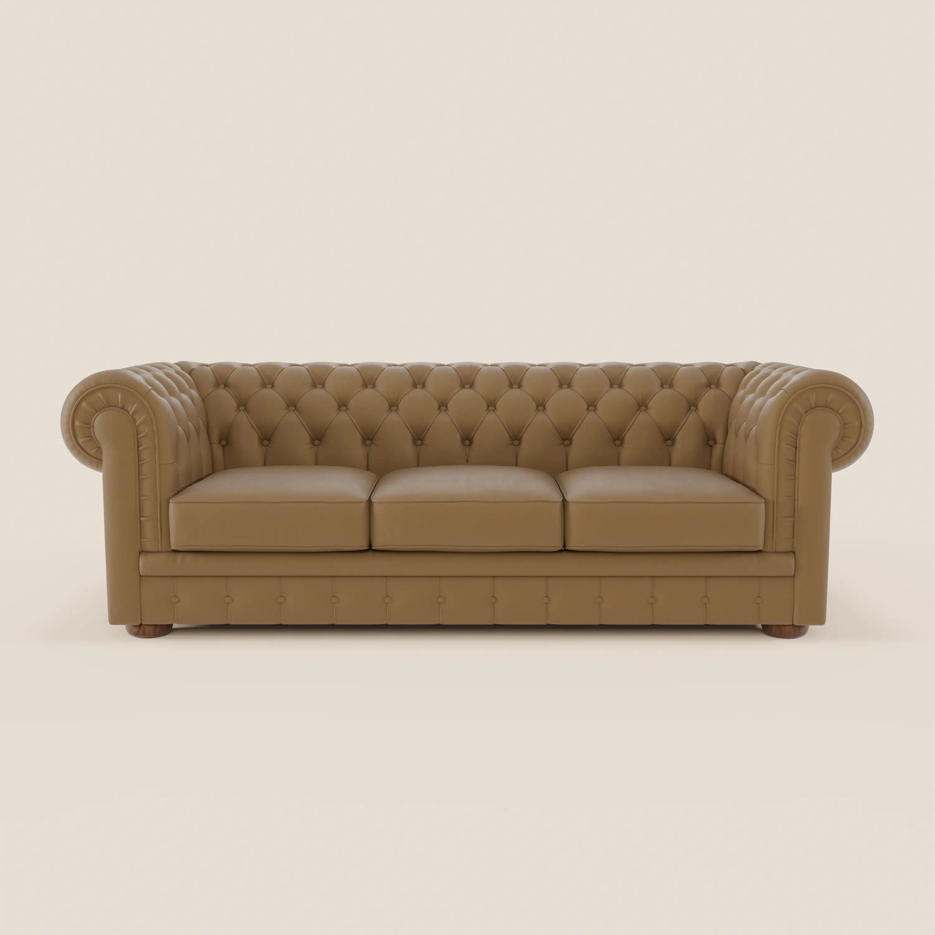 Chester 4 places 3 assises en véritable cuir - Chesterfield capitonnage artisanal - Image 82
