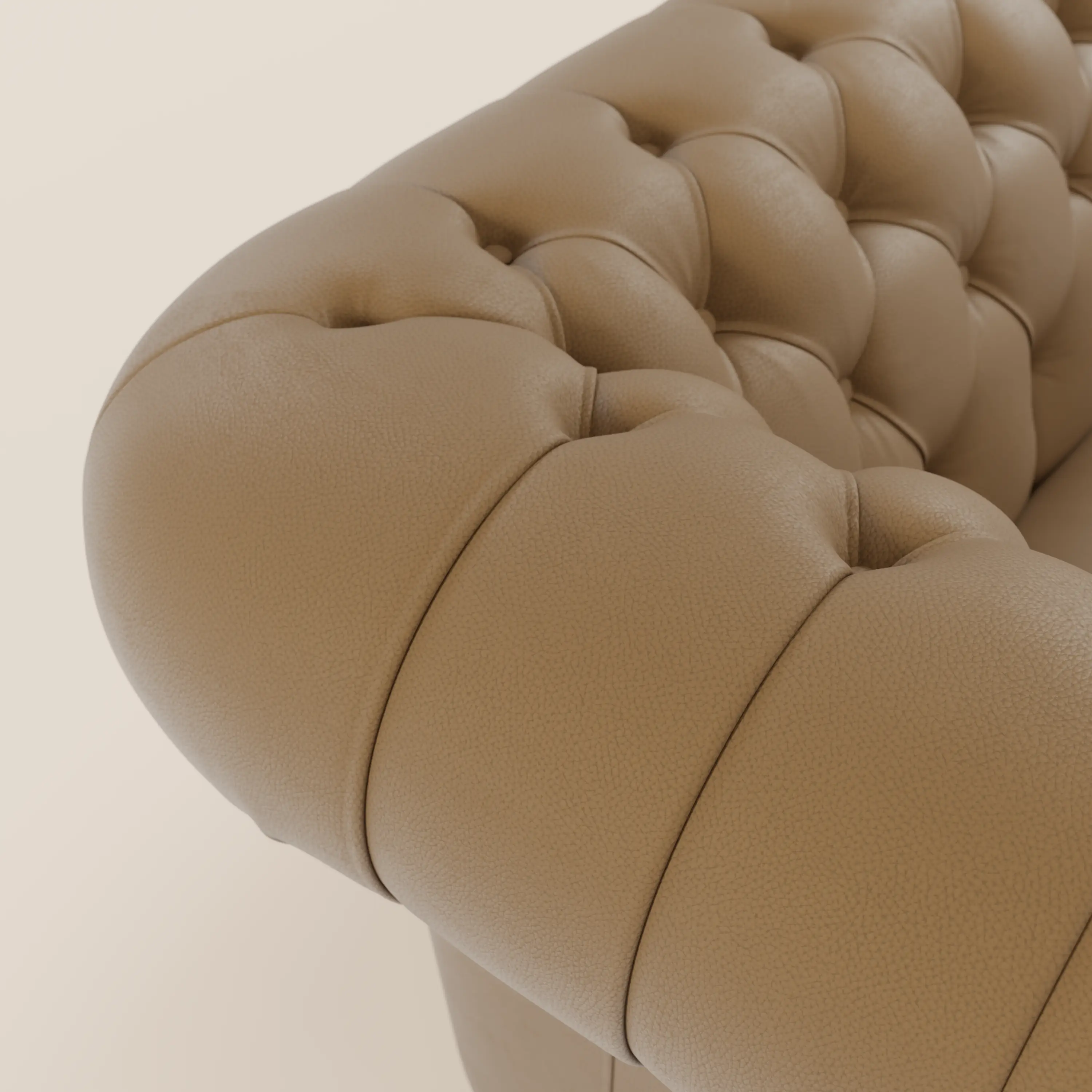 Chester 4 places 3 assises en véritable cuir - Chesterfield capitonnage artisanal - Image 85