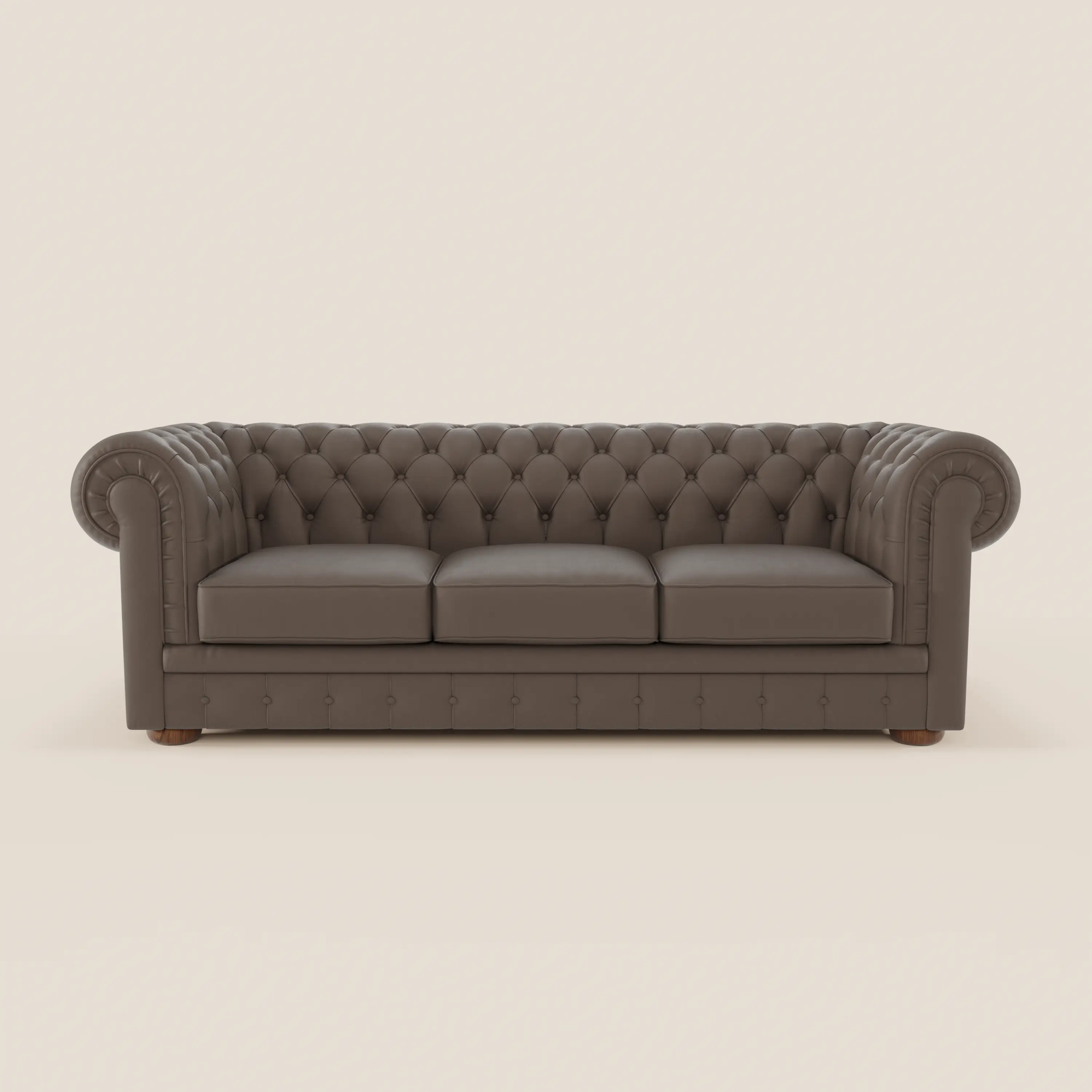 Chester 4 places 3 assises en véritable cuir - Chesterfield capitonnage artisanal - Image 92