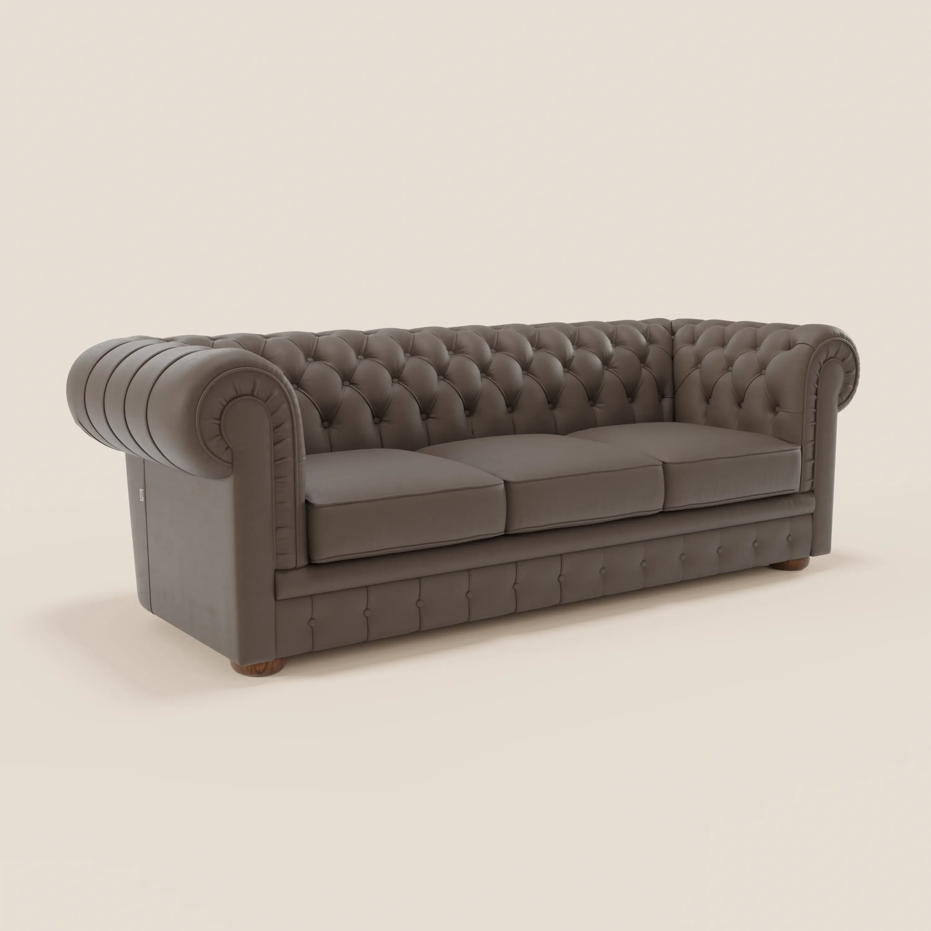 Chester 4 places 3 assises en véritable cuir - Chesterfield capitonnage artisanal - Image 93