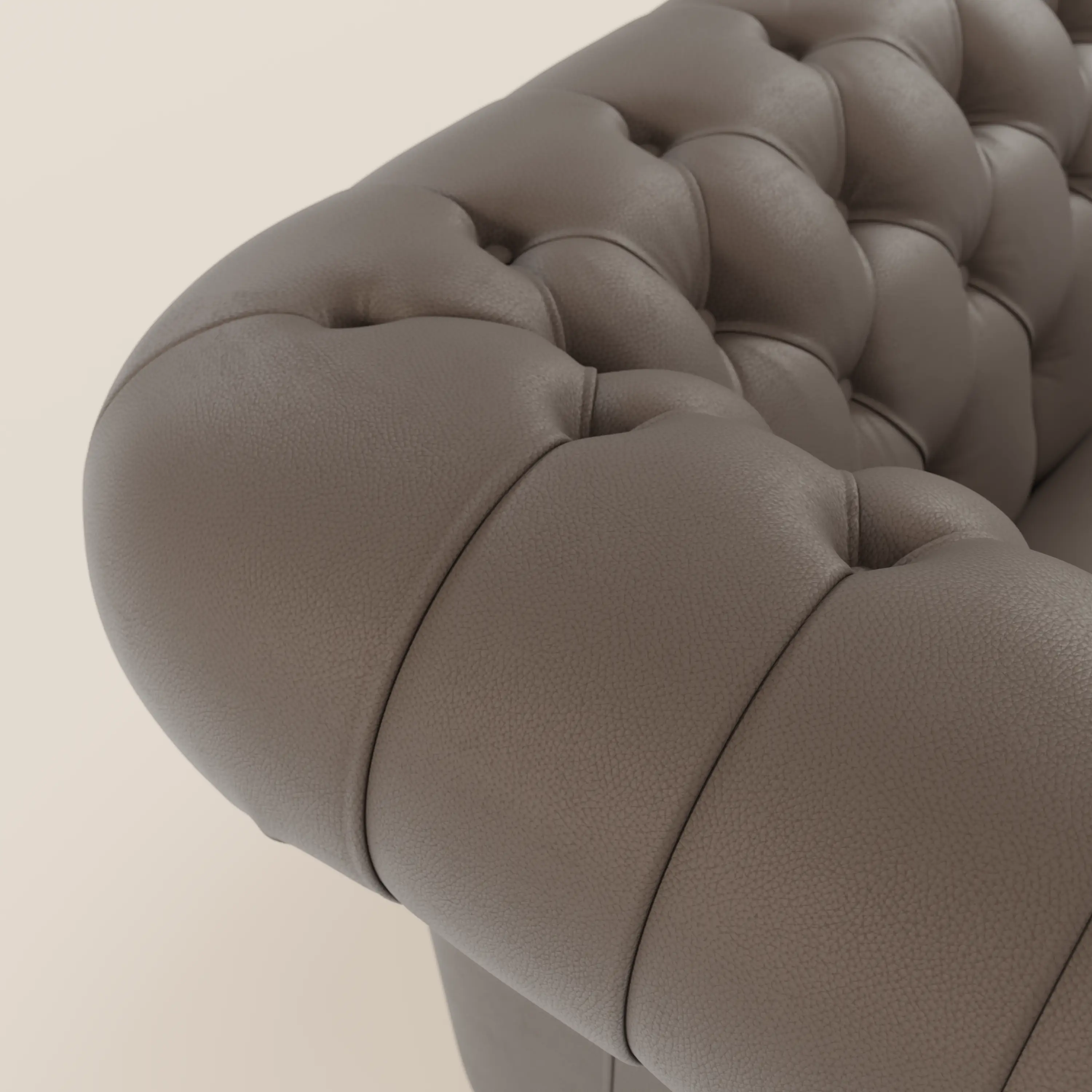 Chester 4 places 3 assises en véritable cuir - Chesterfield capitonnage artisanal - Image 95