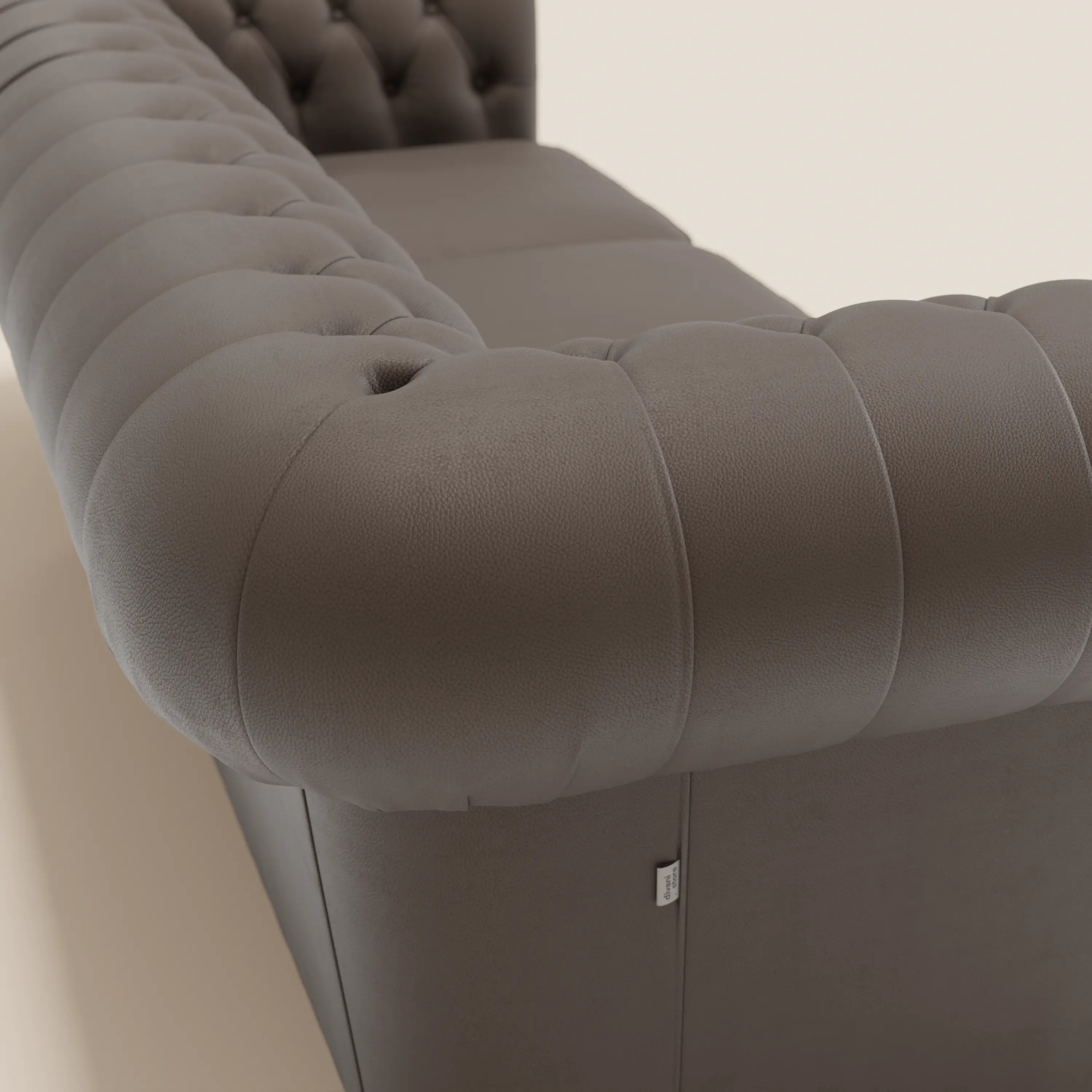 Chester 4 places 3 assises en véritable cuir - Chesterfield capitonnage artisanal - Image 99