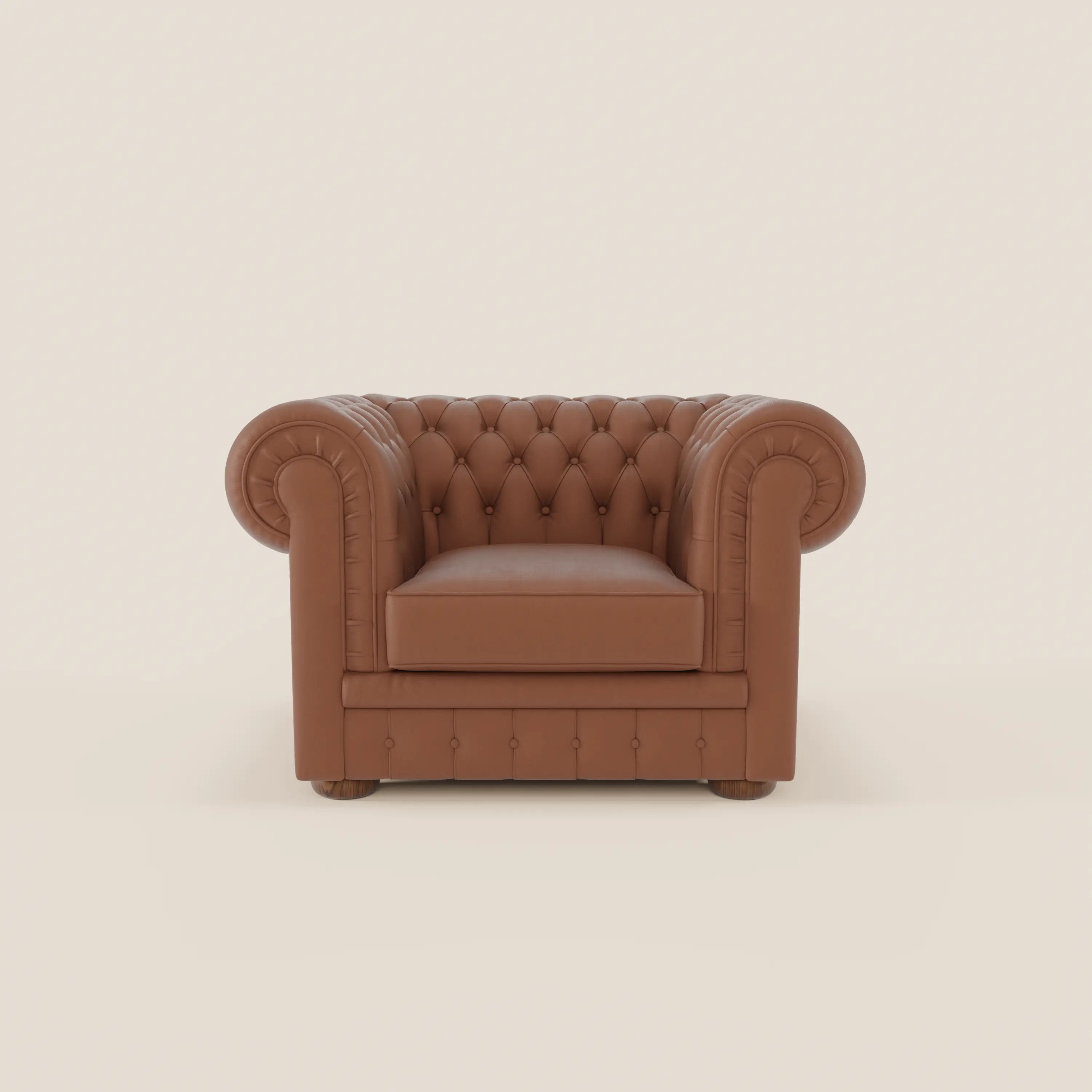 Chester Fauteuil en véritable cuir avec capitonné artisanal - Image 101