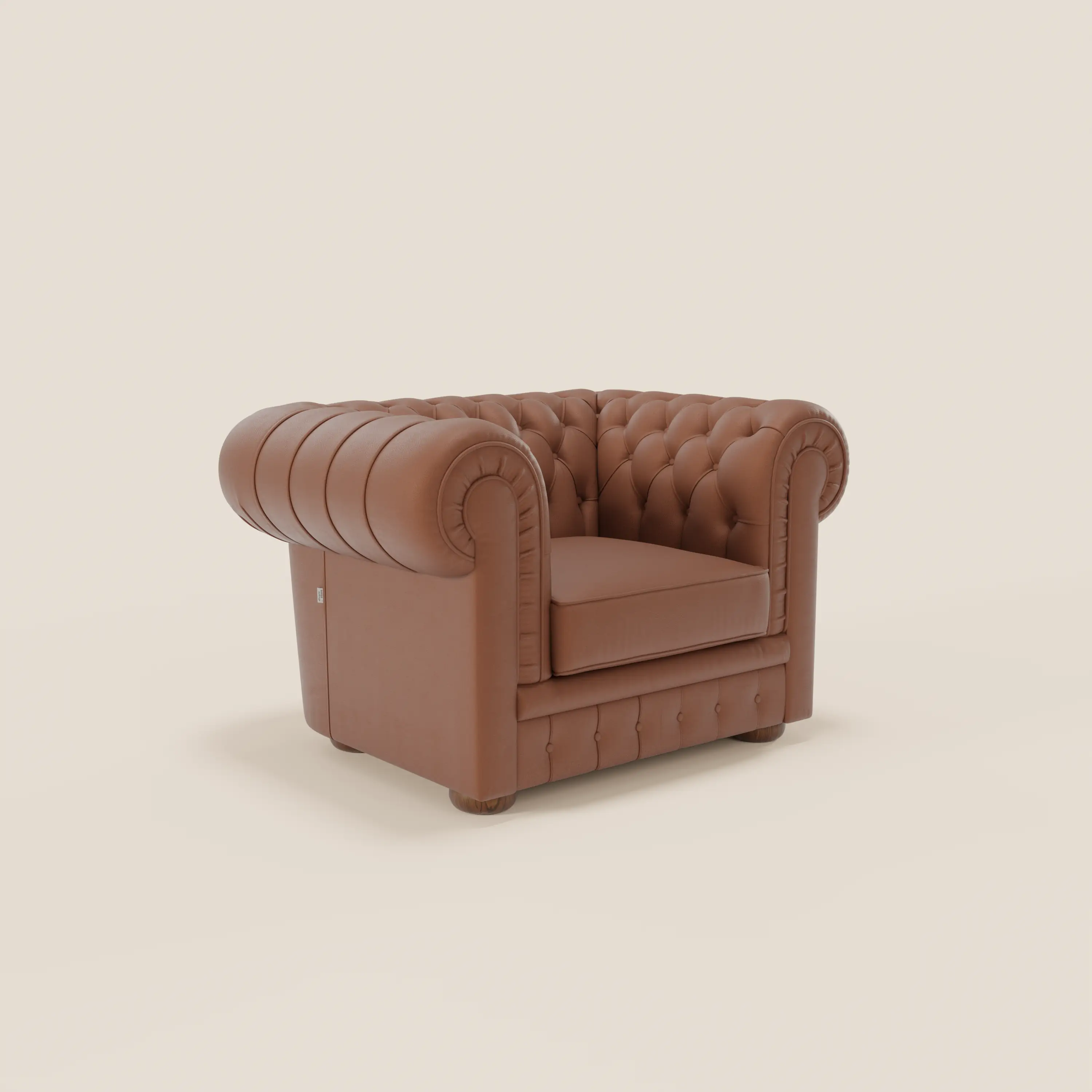 Chester Fauteuil en véritable cuir avec capitonné artisanal - Image 102