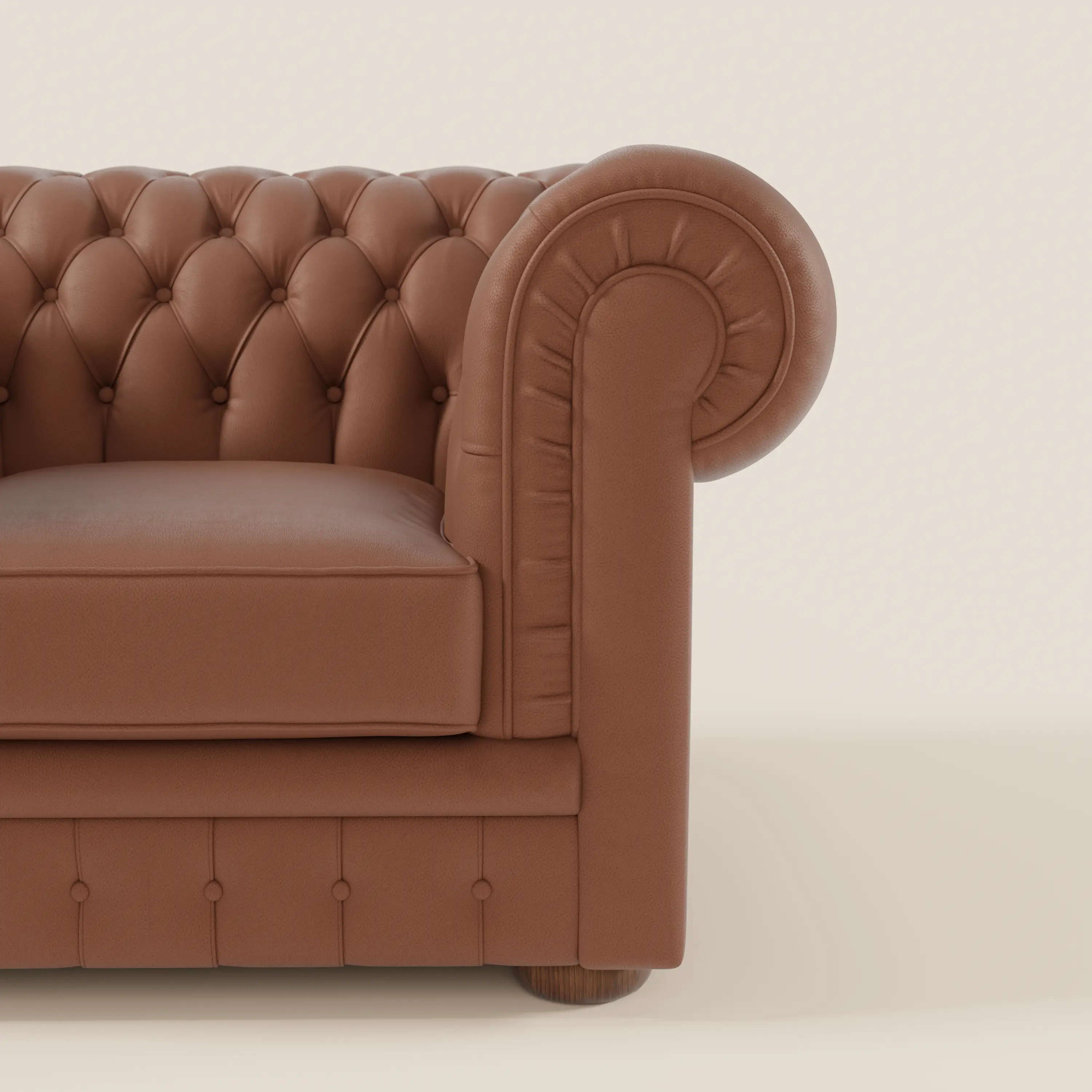 Chester Fauteuil en véritable cuir avec capitonné artisanal - Image 104