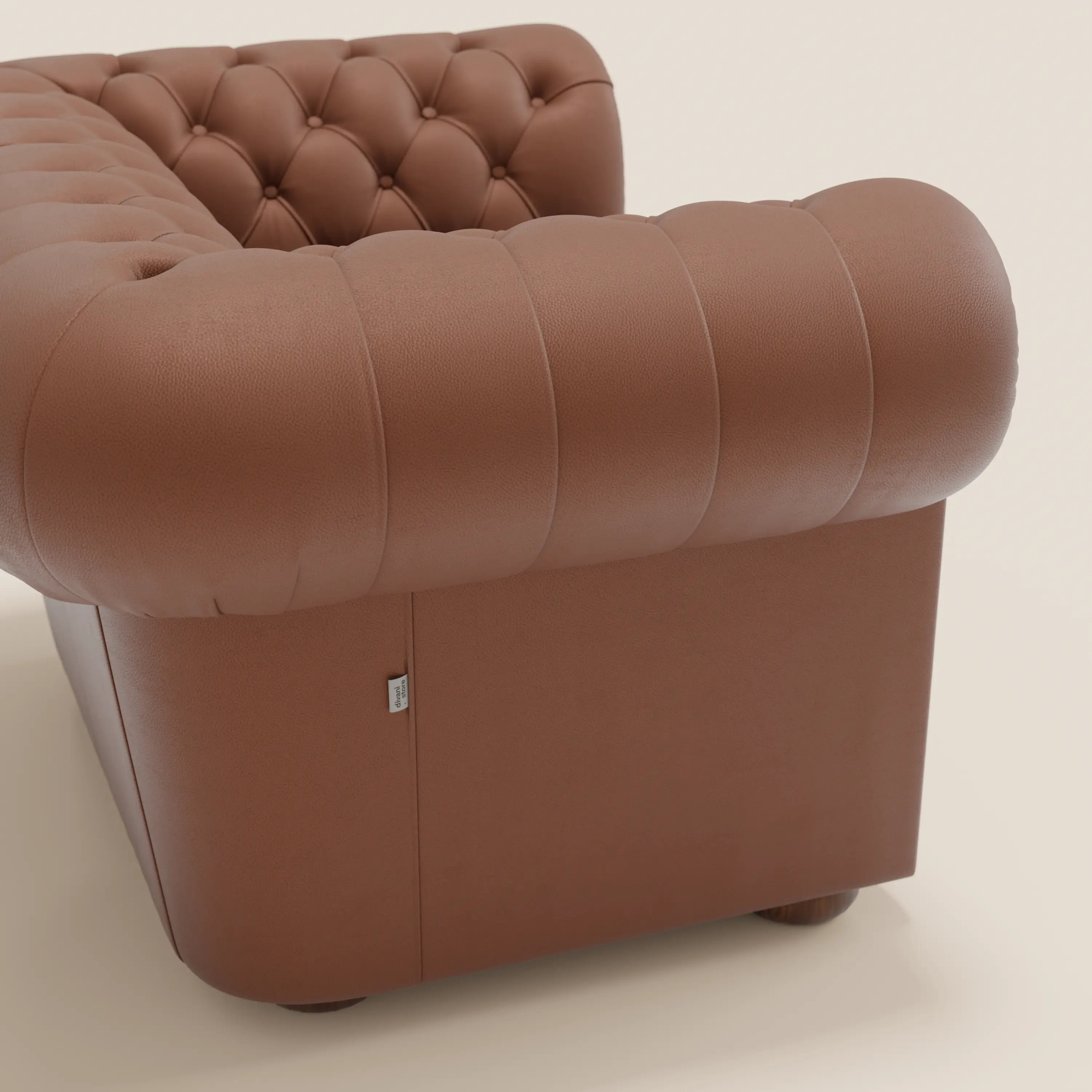 Chester Fauteuil en véritable cuir avec capitonné artisanal - Image 107
