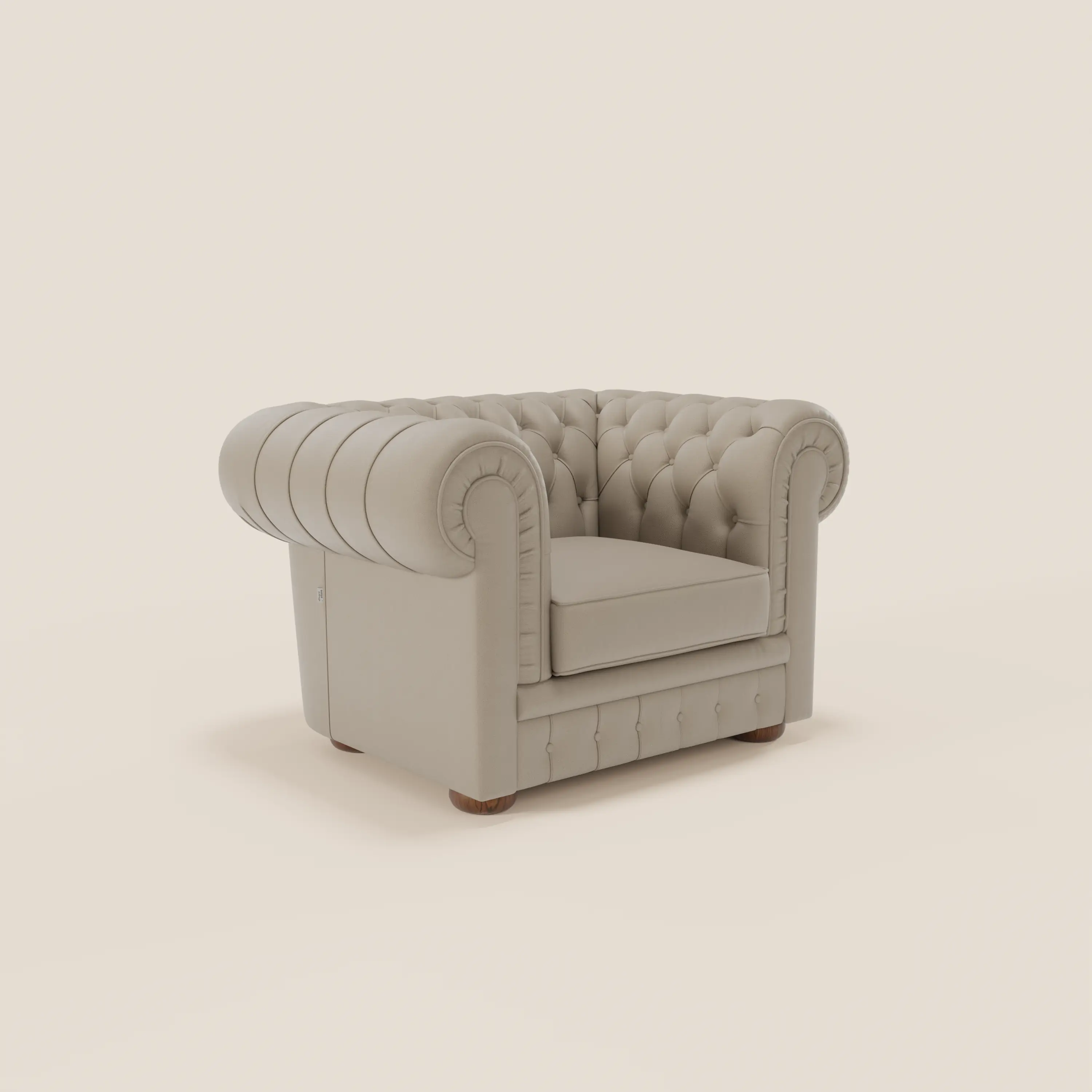 Chester Fauteuil en véritable cuir avec capitonné artisanal - Image 111