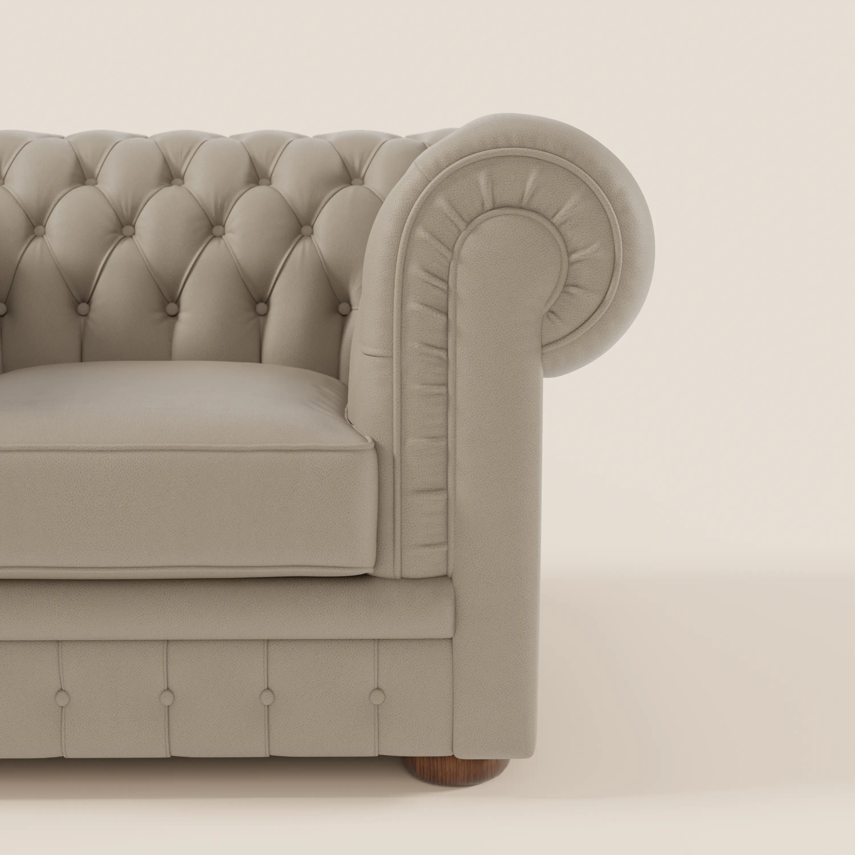 Chester Fauteuil en véritable cuir avec capitonné artisanal - Image 113
