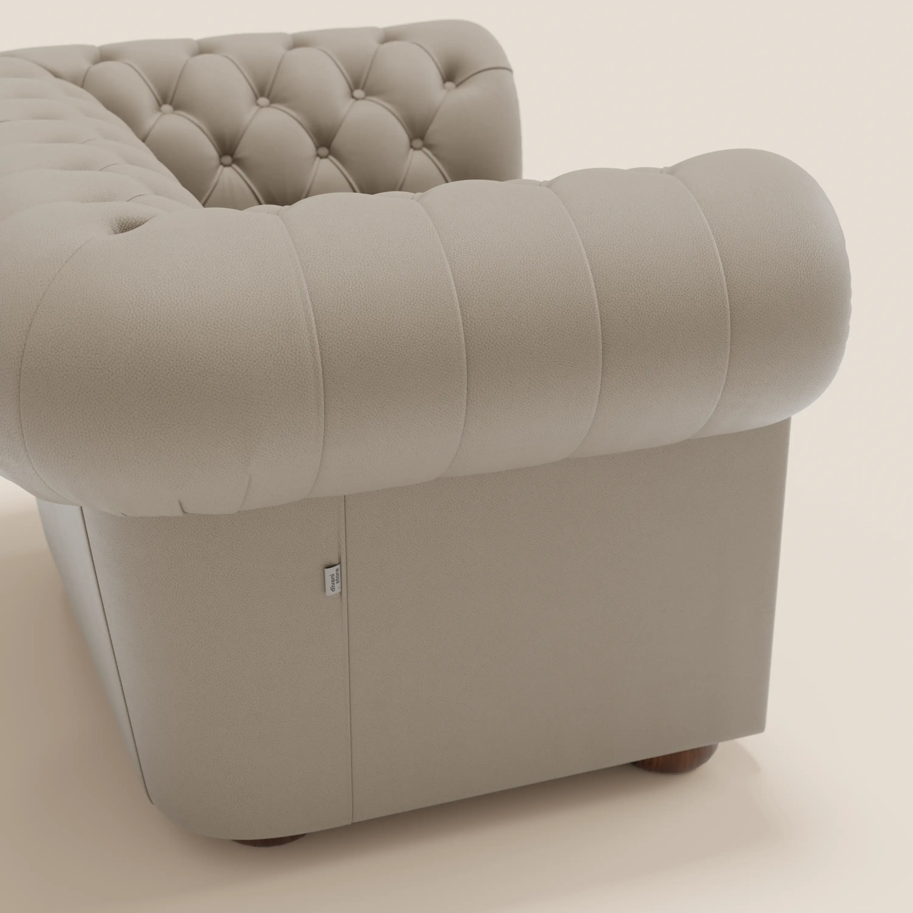 Chester Fauteuil en véritable cuir avec capitonné artisanal - Image 116