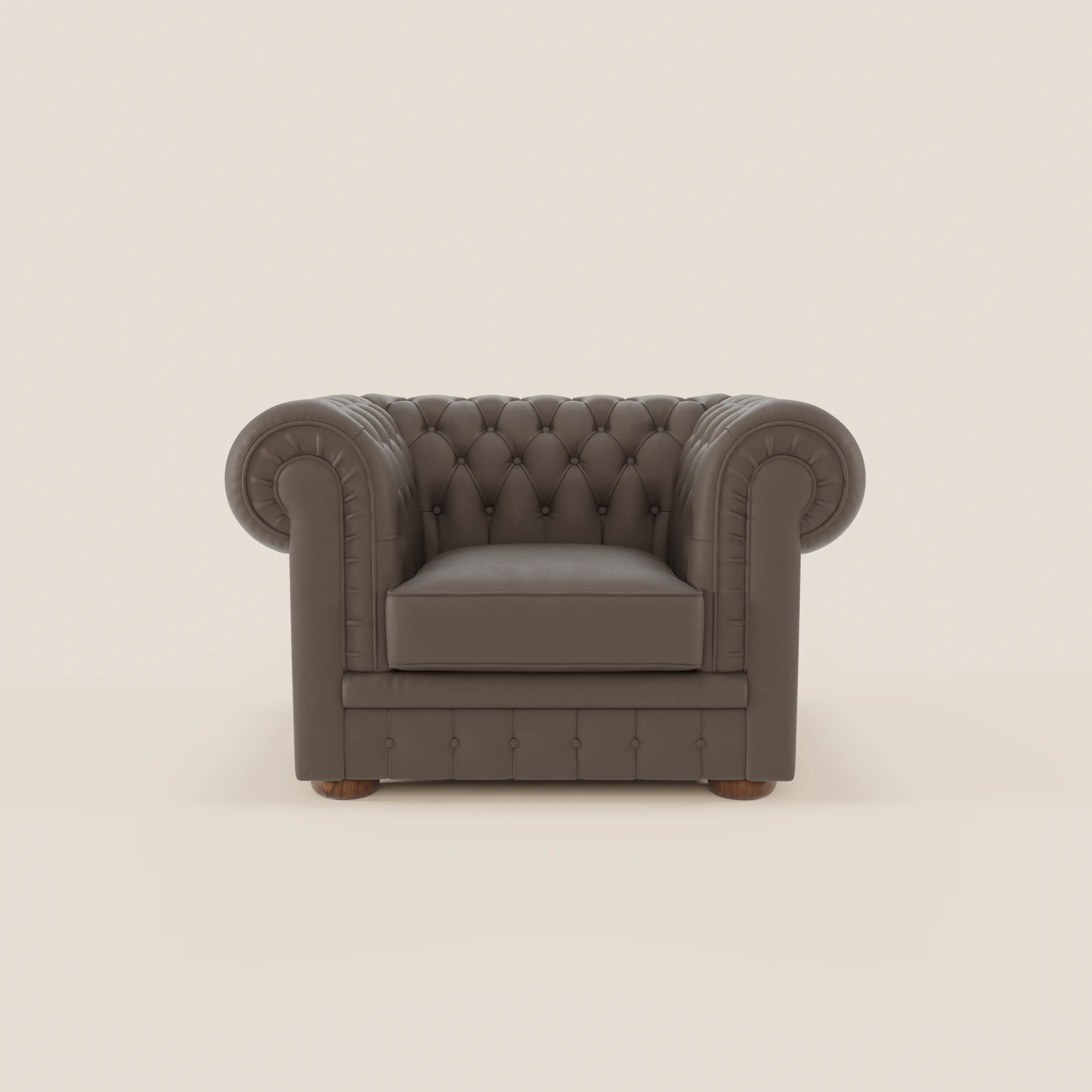 Chester Fauteuil en véritable cuir avec capitonné artisanal - Image 119