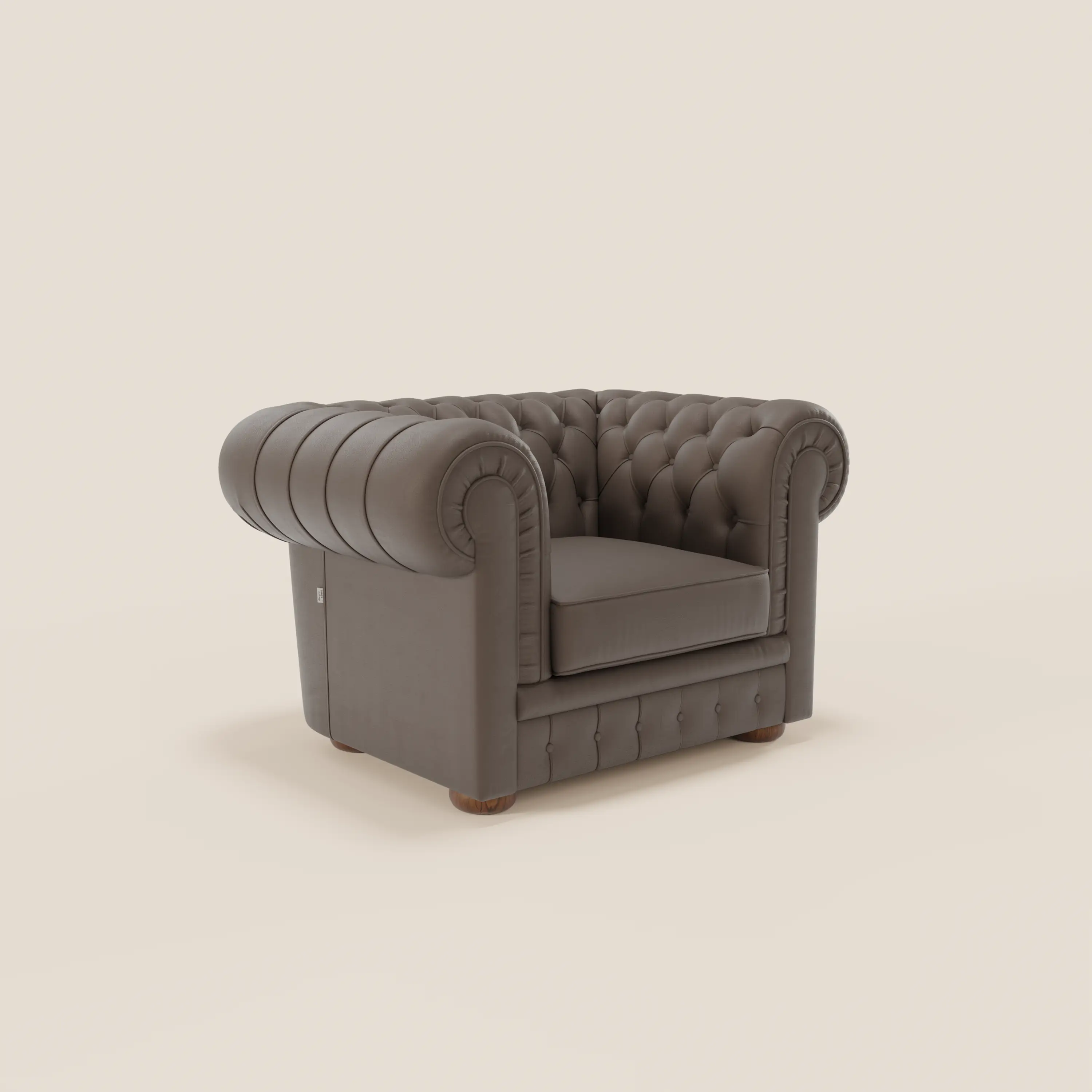 Chester Fauteuil en véritable cuir avec capitonné artisanal - Image 120