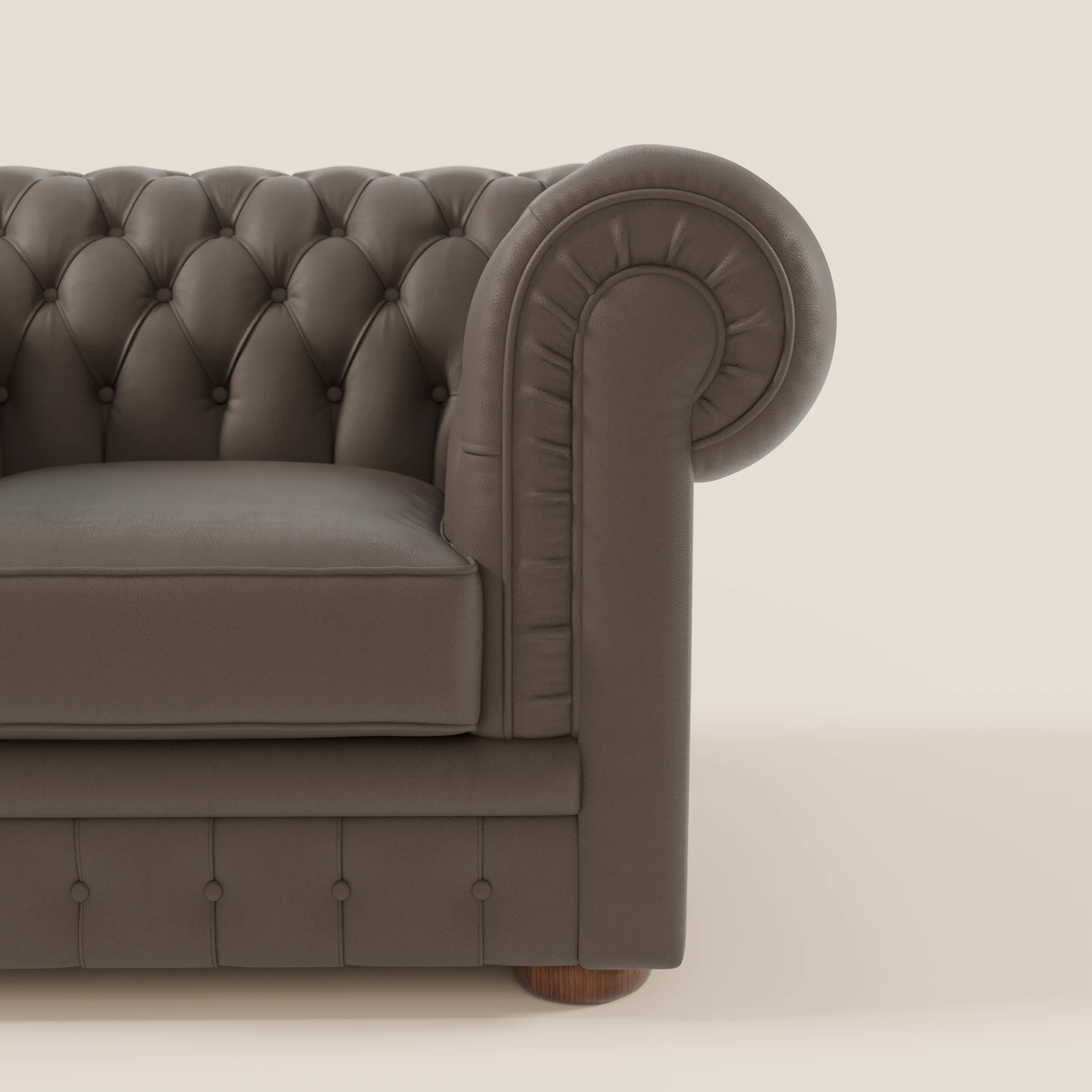 Chester Fauteuil en véritable cuir avec capitonné artisanal - Image 122