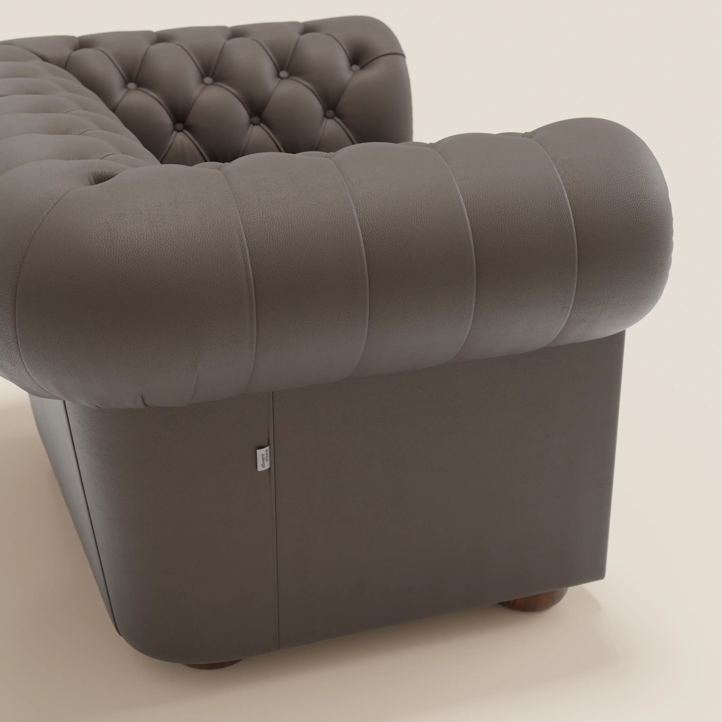 Chester Fauteuil en véritable cuir avec capitonné artisanal - Image 125