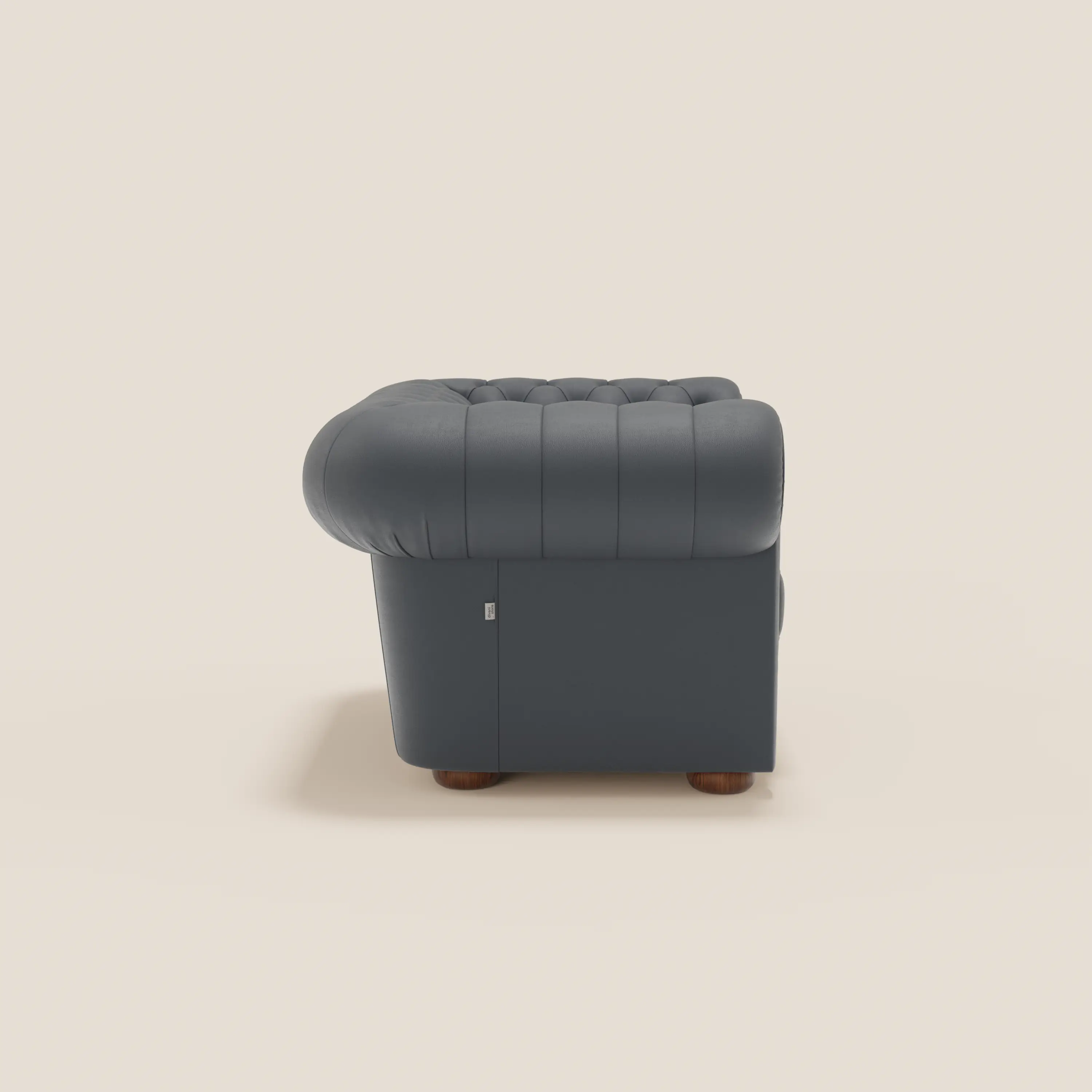 Chester Fauteuil en véritable cuir avec capitonné artisanal - Image 15