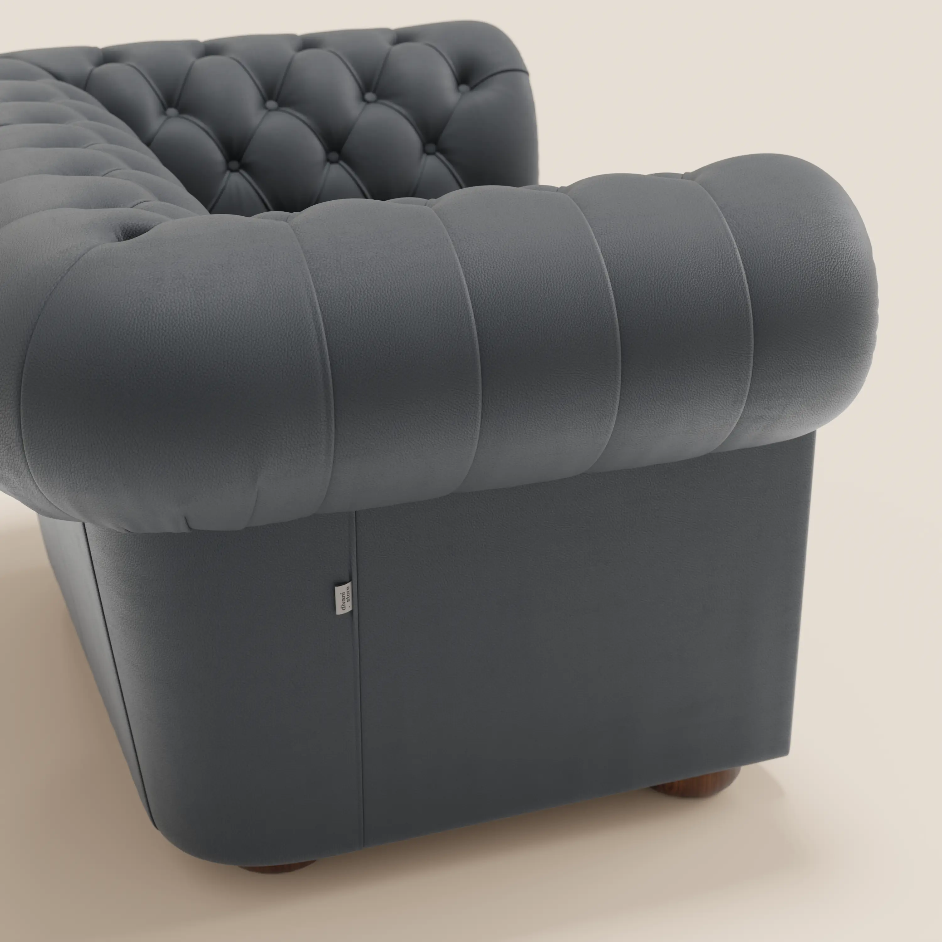 Chester Fauteuil en véritable cuir avec capitonné artisanal - Image 17