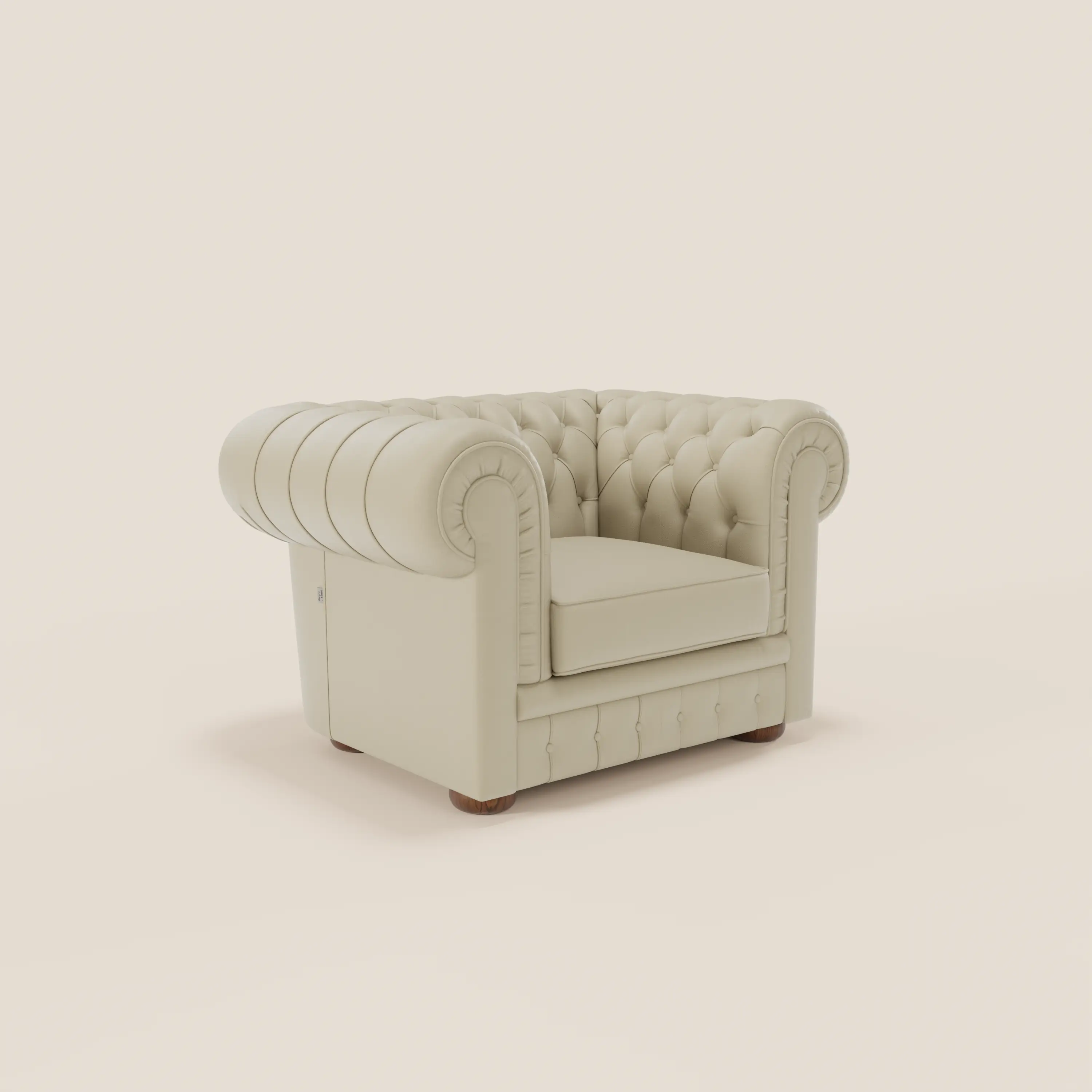 Chester Fauteuil en véritable cuir avec capitonné artisanal - Image 21