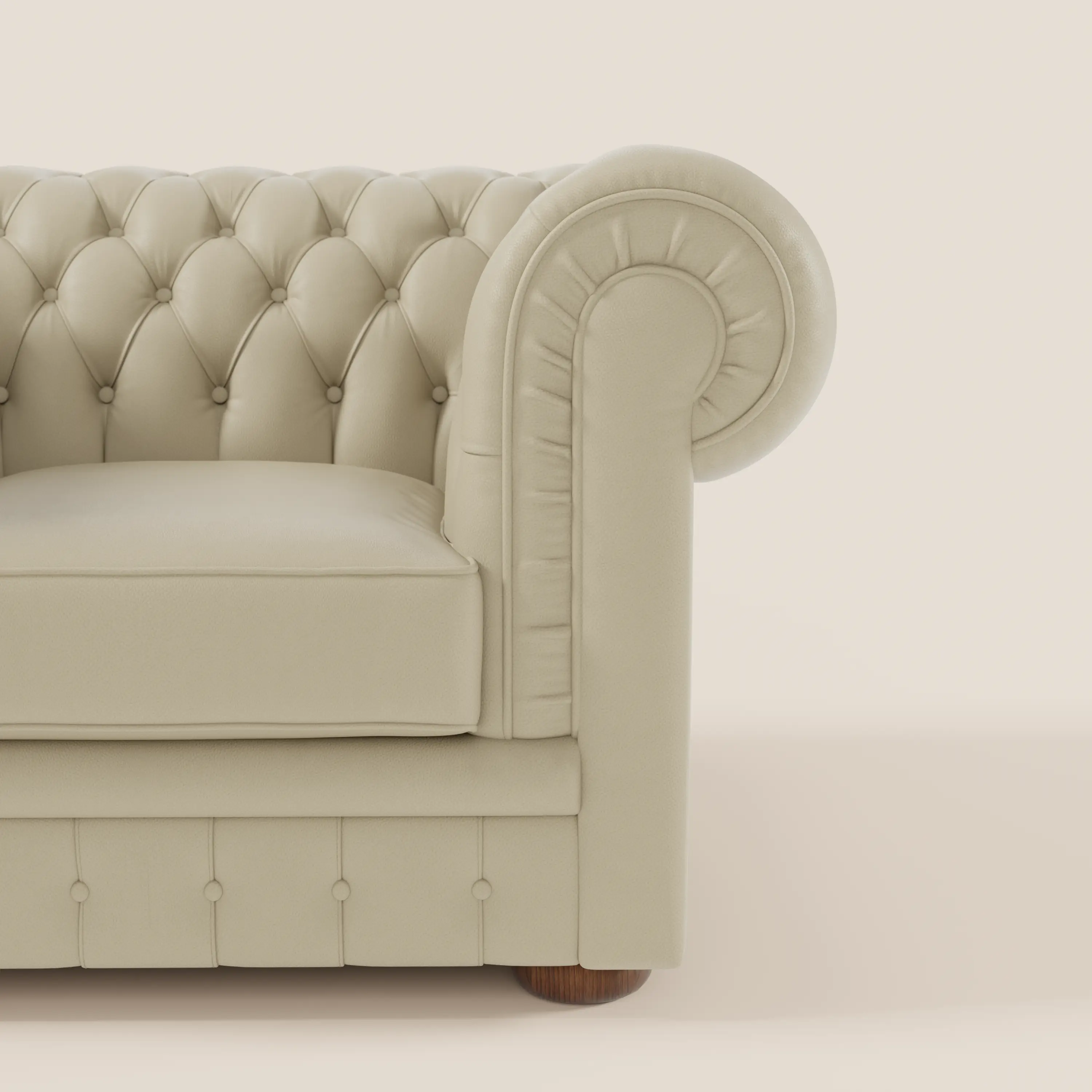 Chester Fauteuil en véritable cuir avec capitonné artisanal - Image 23