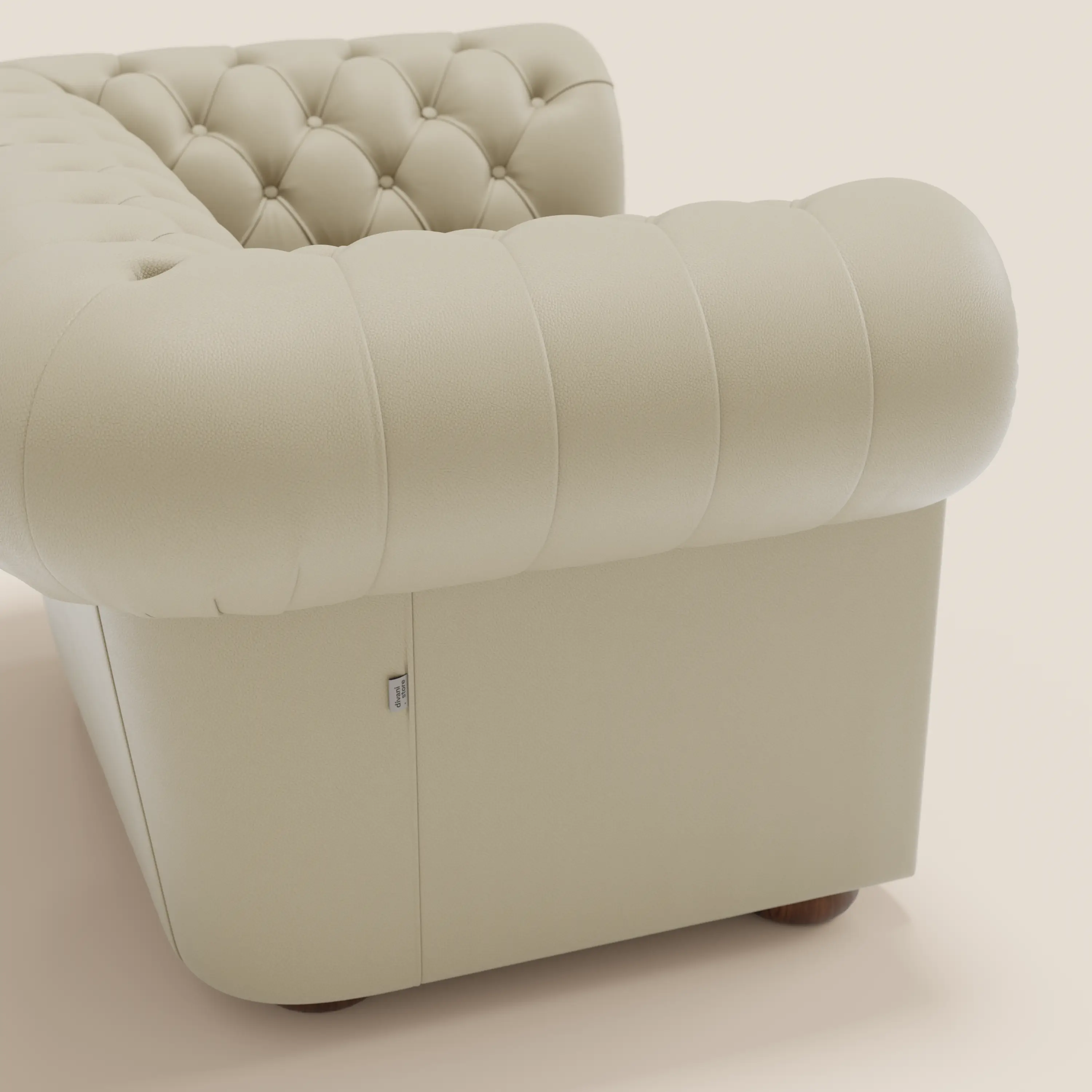 Chester Fauteuil en véritable cuir avec capitonné artisanal - Image 26