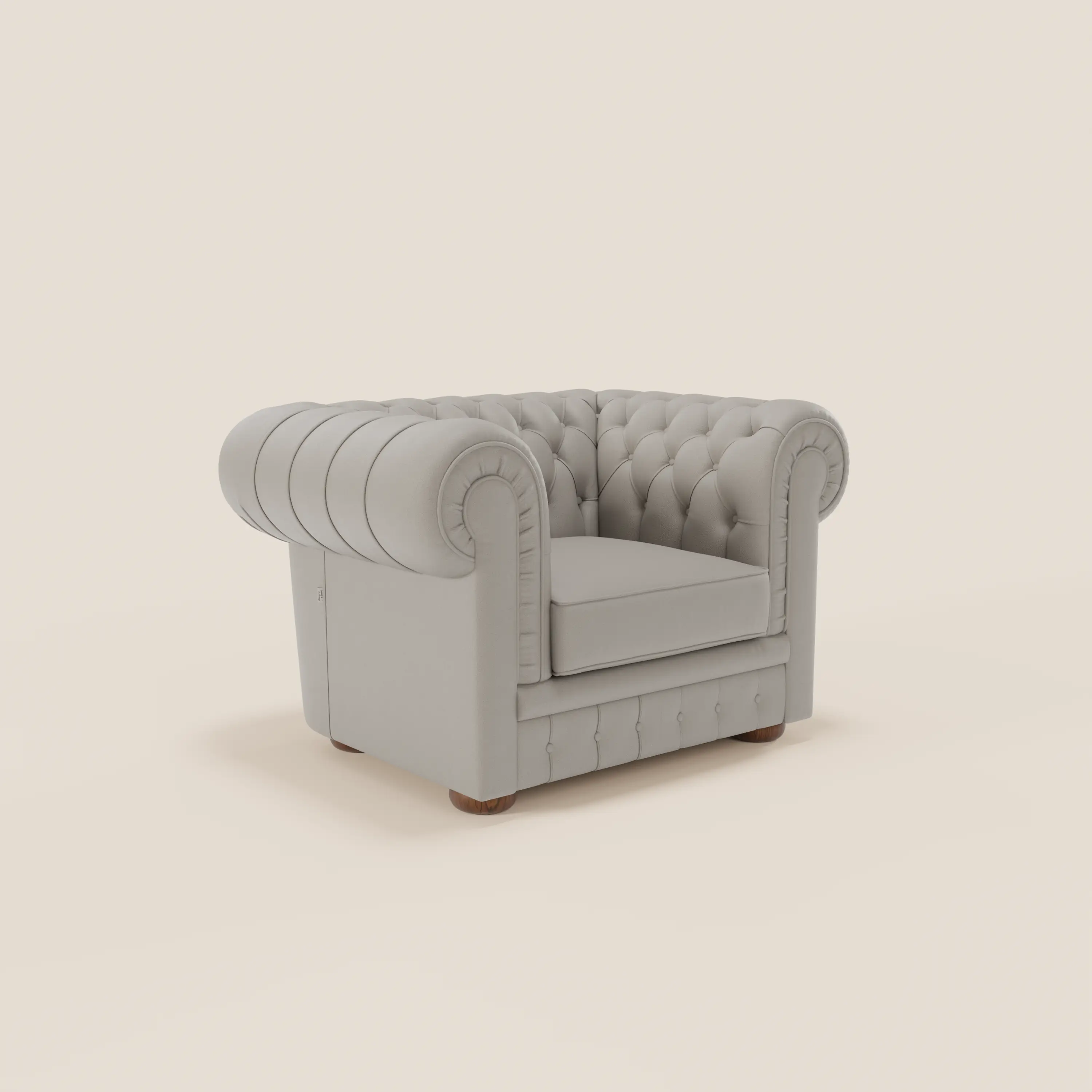 Chester Fauteuil en véritable cuir avec capitonné artisanal - Image 3