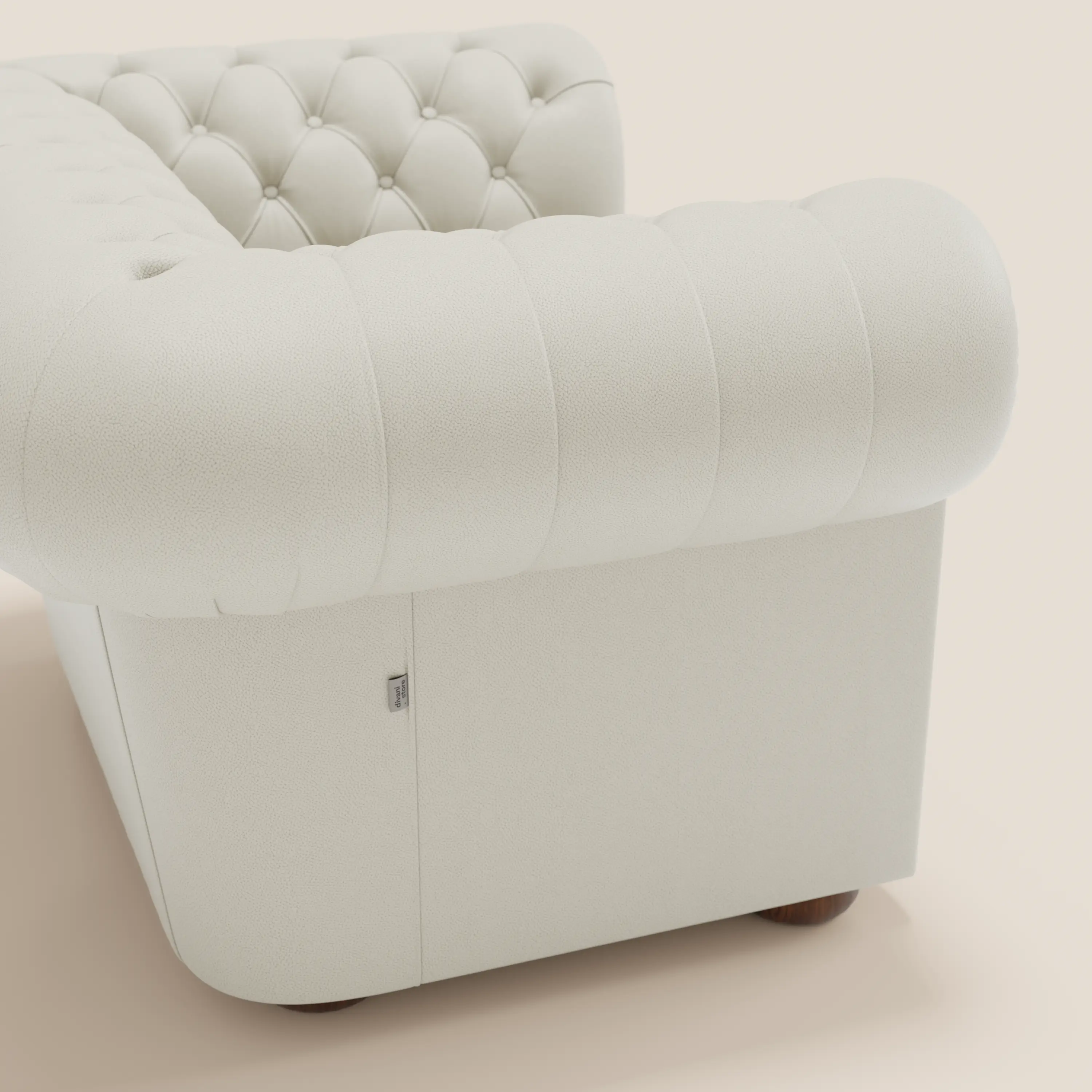Chester Fauteuil en véritable cuir avec capitonné artisanal - Image 35