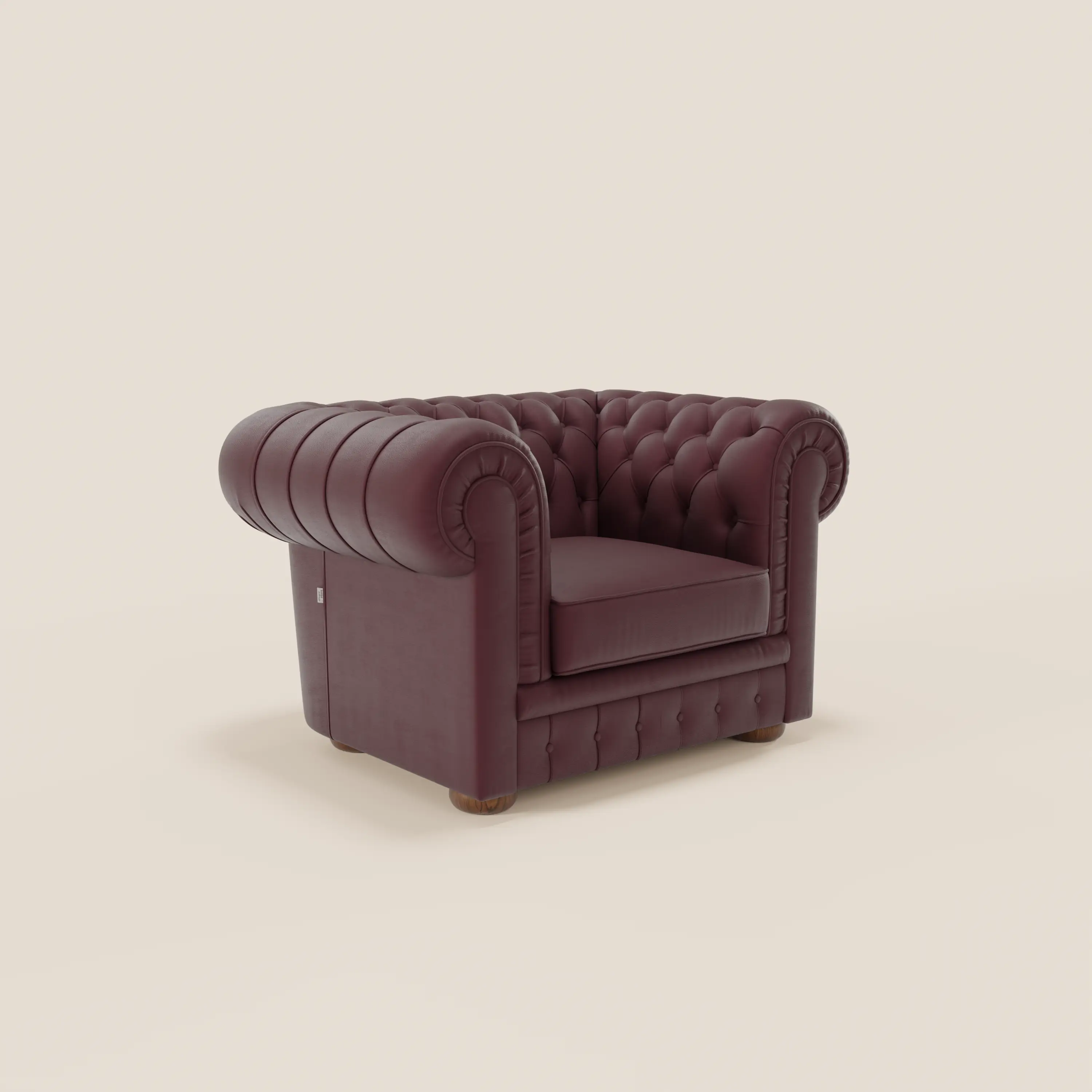 Chester Fauteuil en véritable cuir avec capitonné artisanal - Image 39