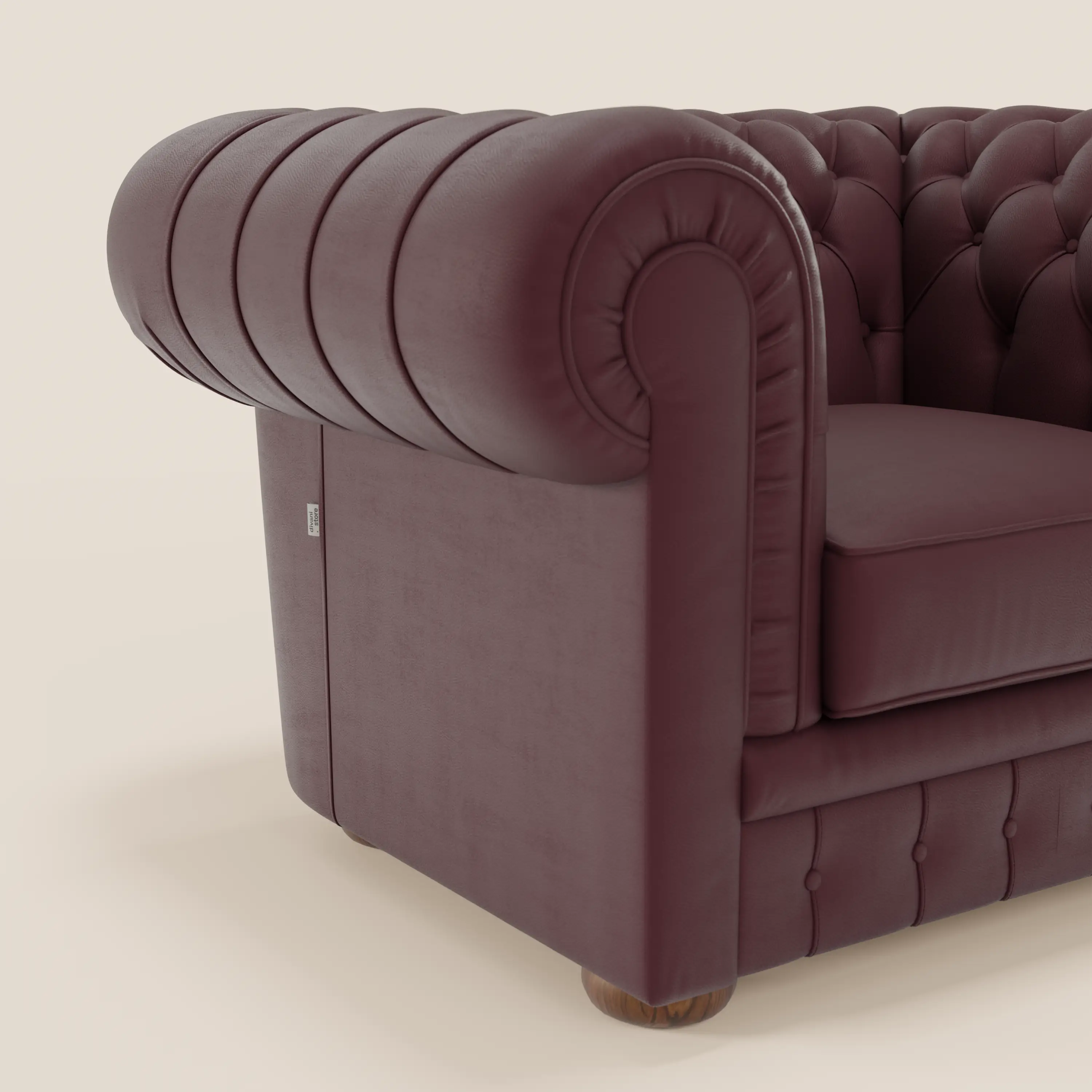Chester Fauteuil en véritable cuir avec capitonné artisanal - Image 40