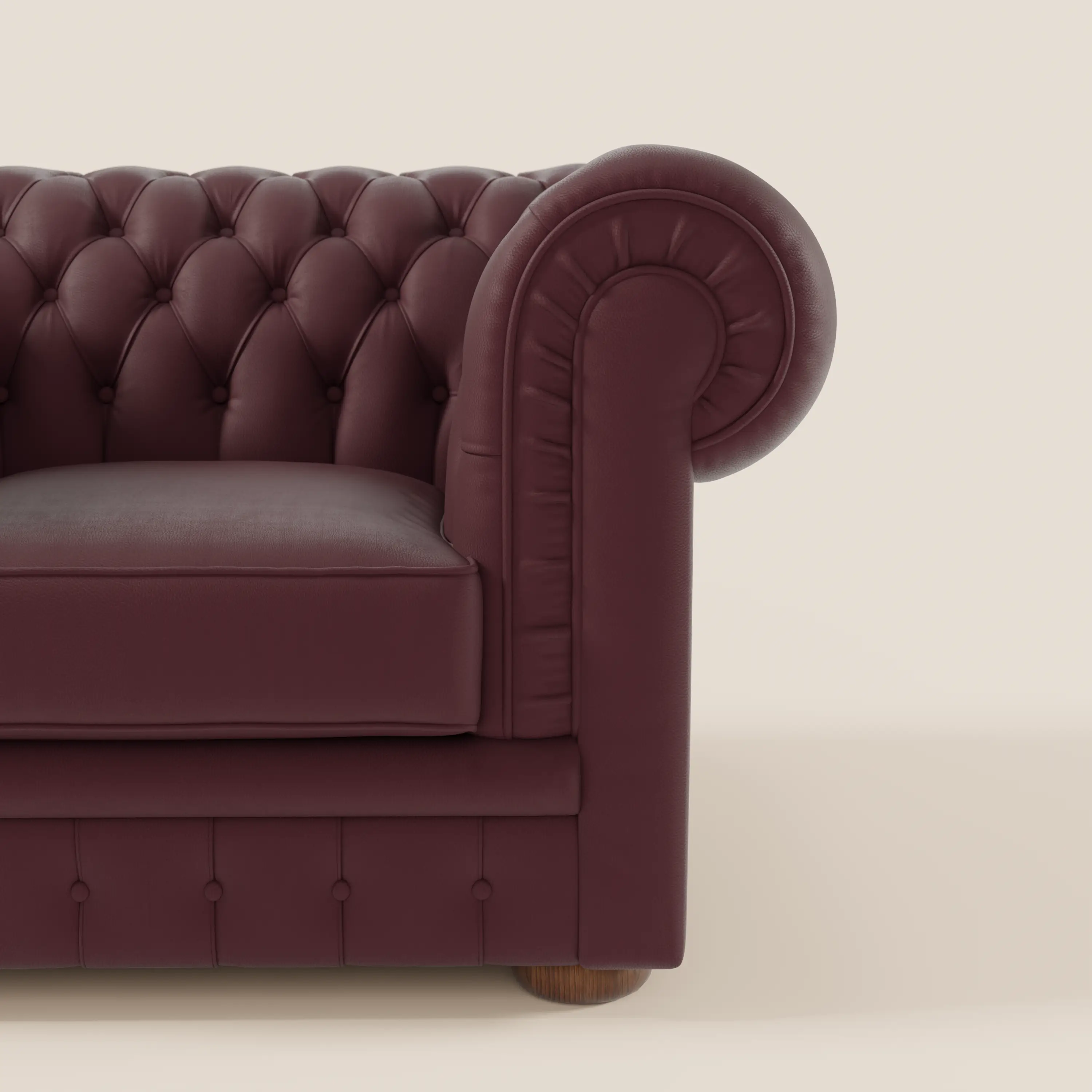 Chester Fauteuil en véritable cuir avec capitonné artisanal - Image 41