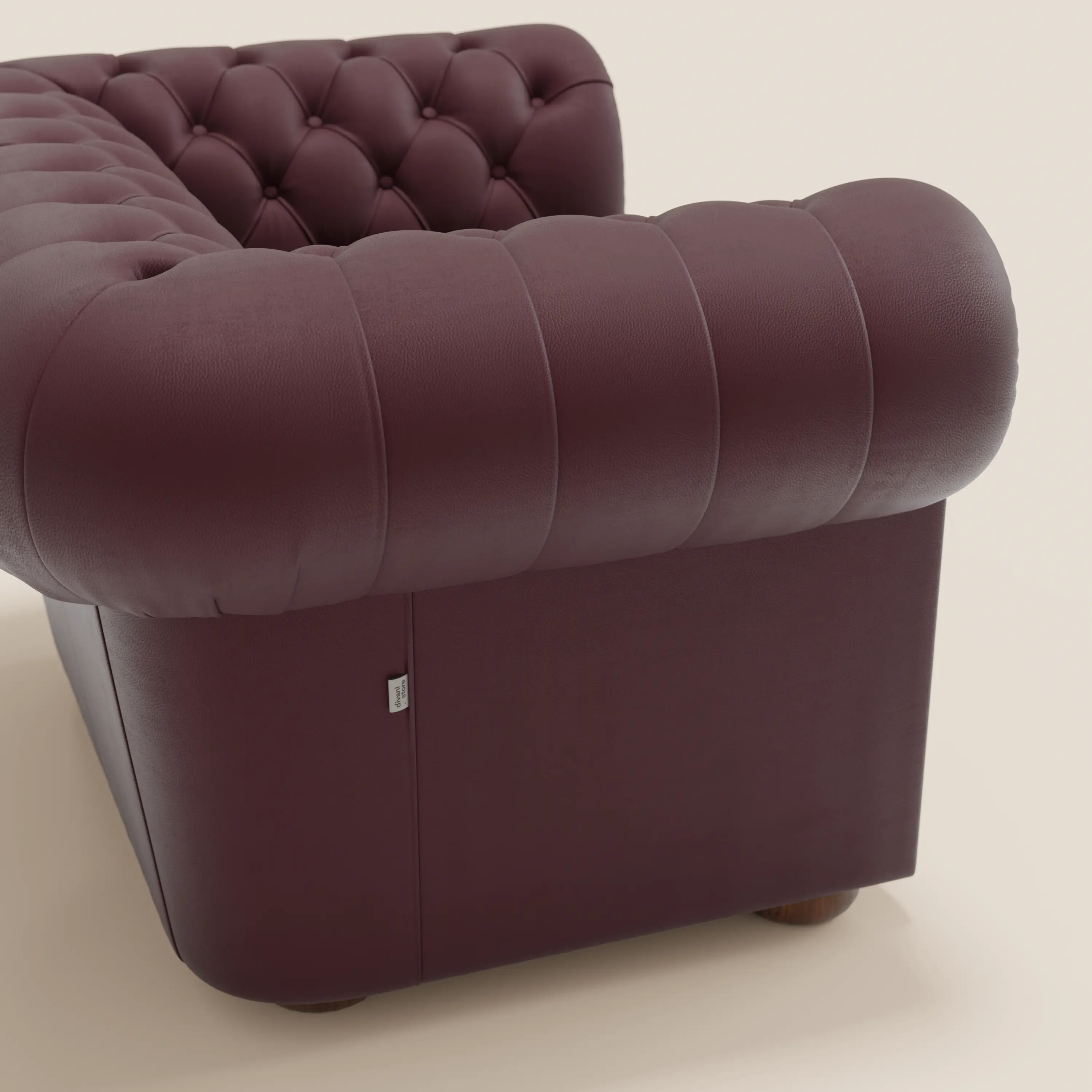 Chester Fauteuil en véritable cuir avec capitonné artisanal - Image 44