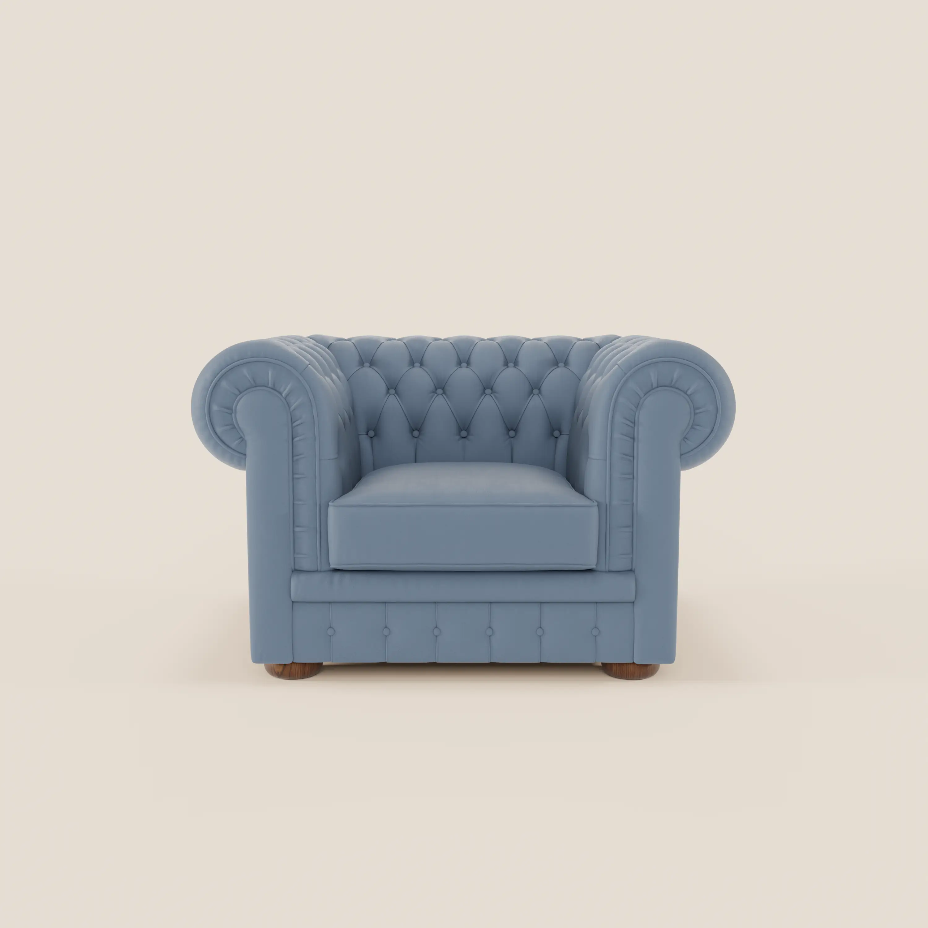 Chester Fauteuil en véritable cuir avec capitonné artisanal - Image 47