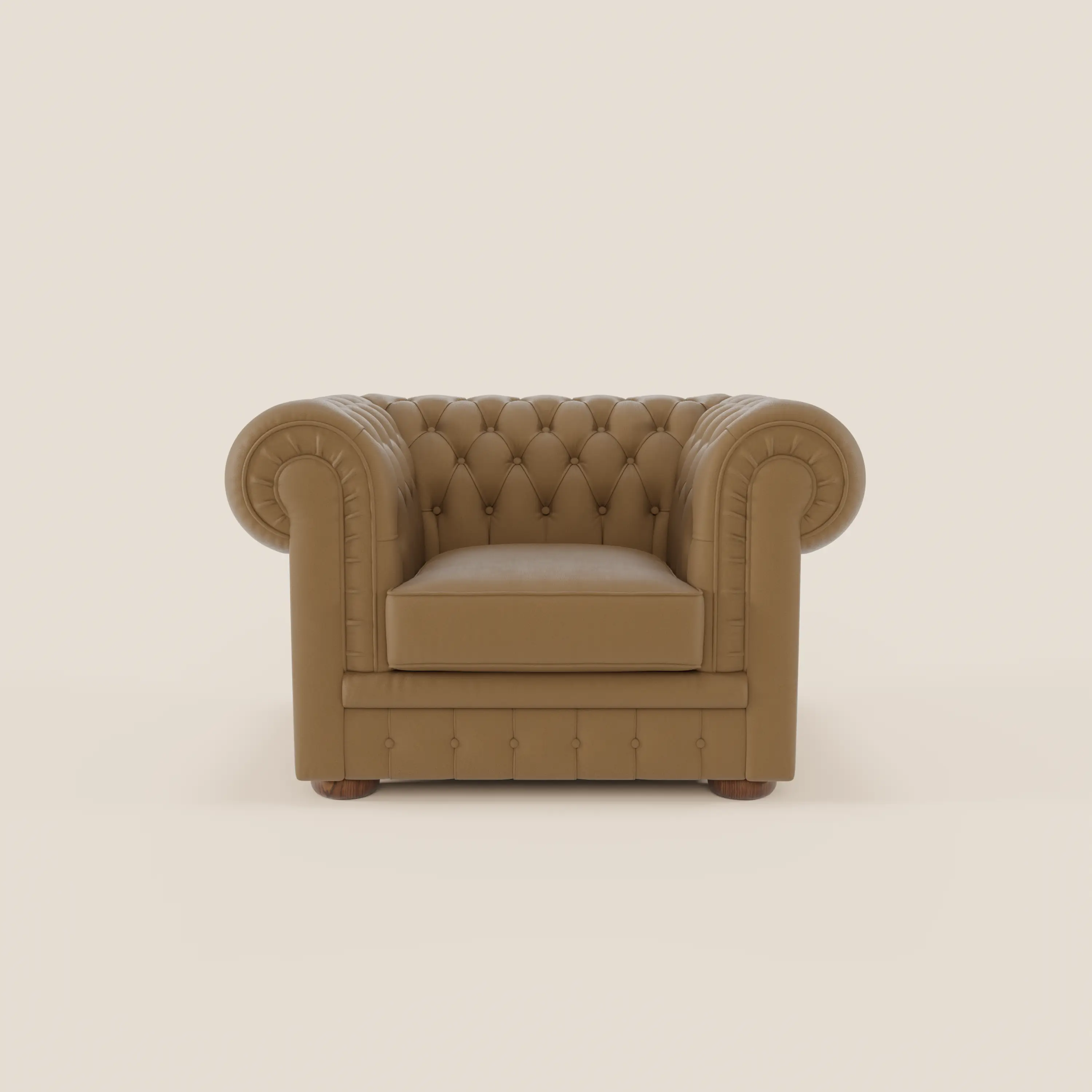 Chester Fauteuil en véritable cuir avec capitonné artisanal - Image 56