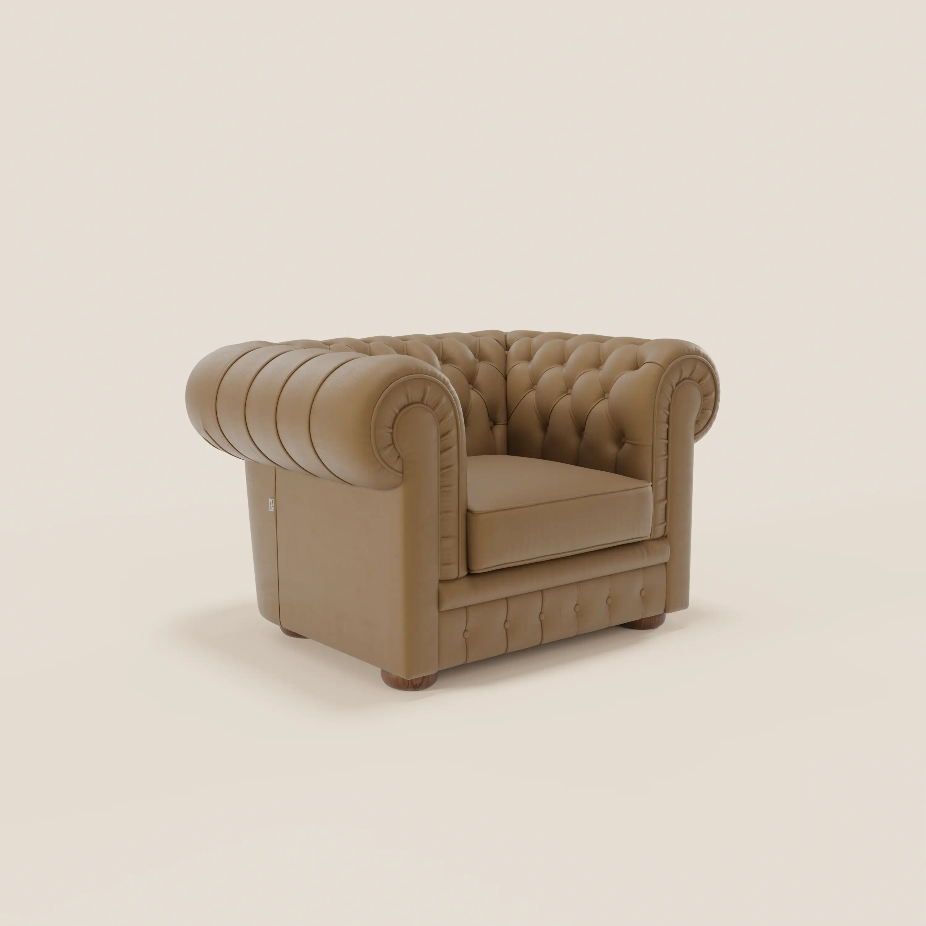 Chester Fauteuil en véritable cuir avec capitonné artisanal - Image 57
