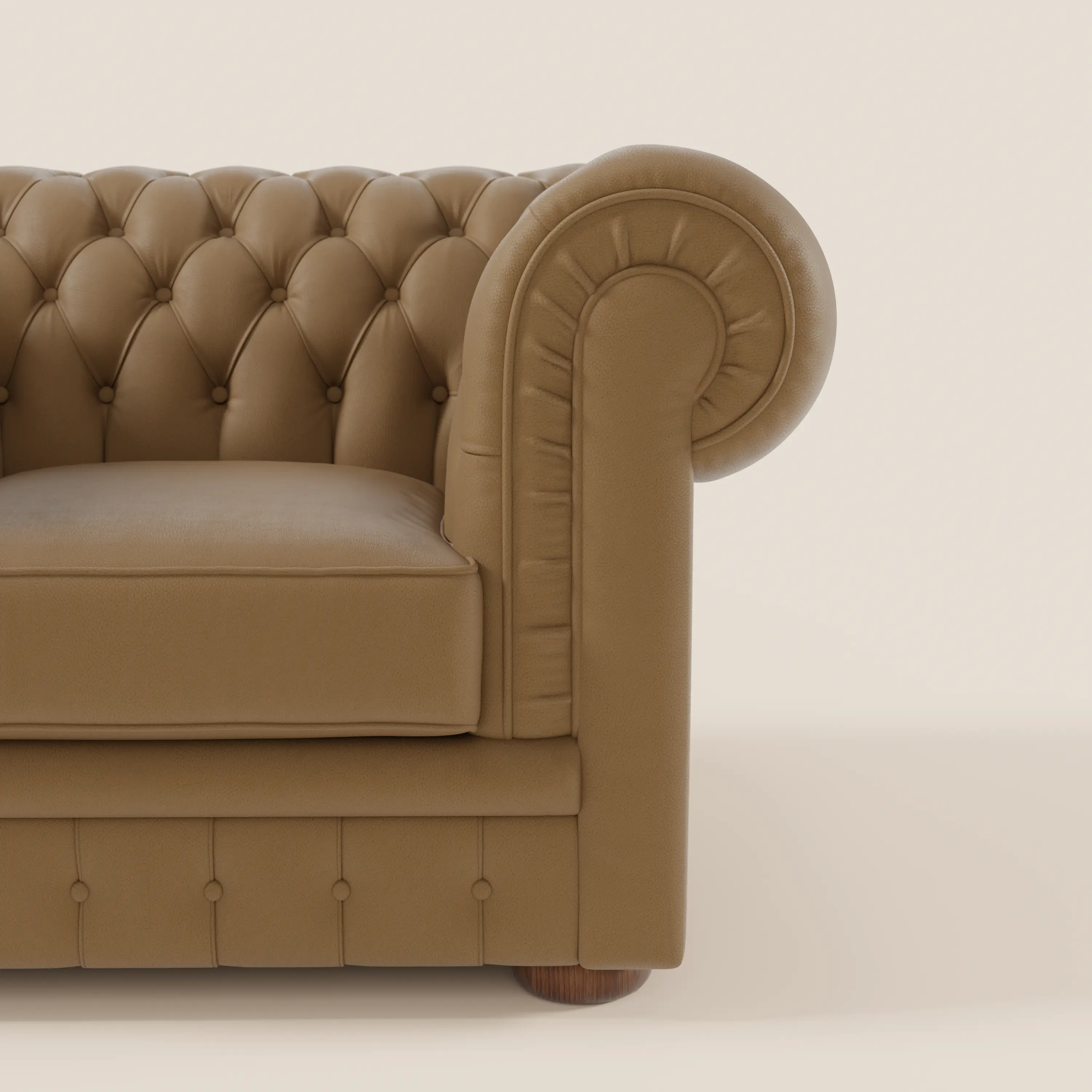 Chester Fauteuil en véritable cuir avec capitonné artisanal - Image 59