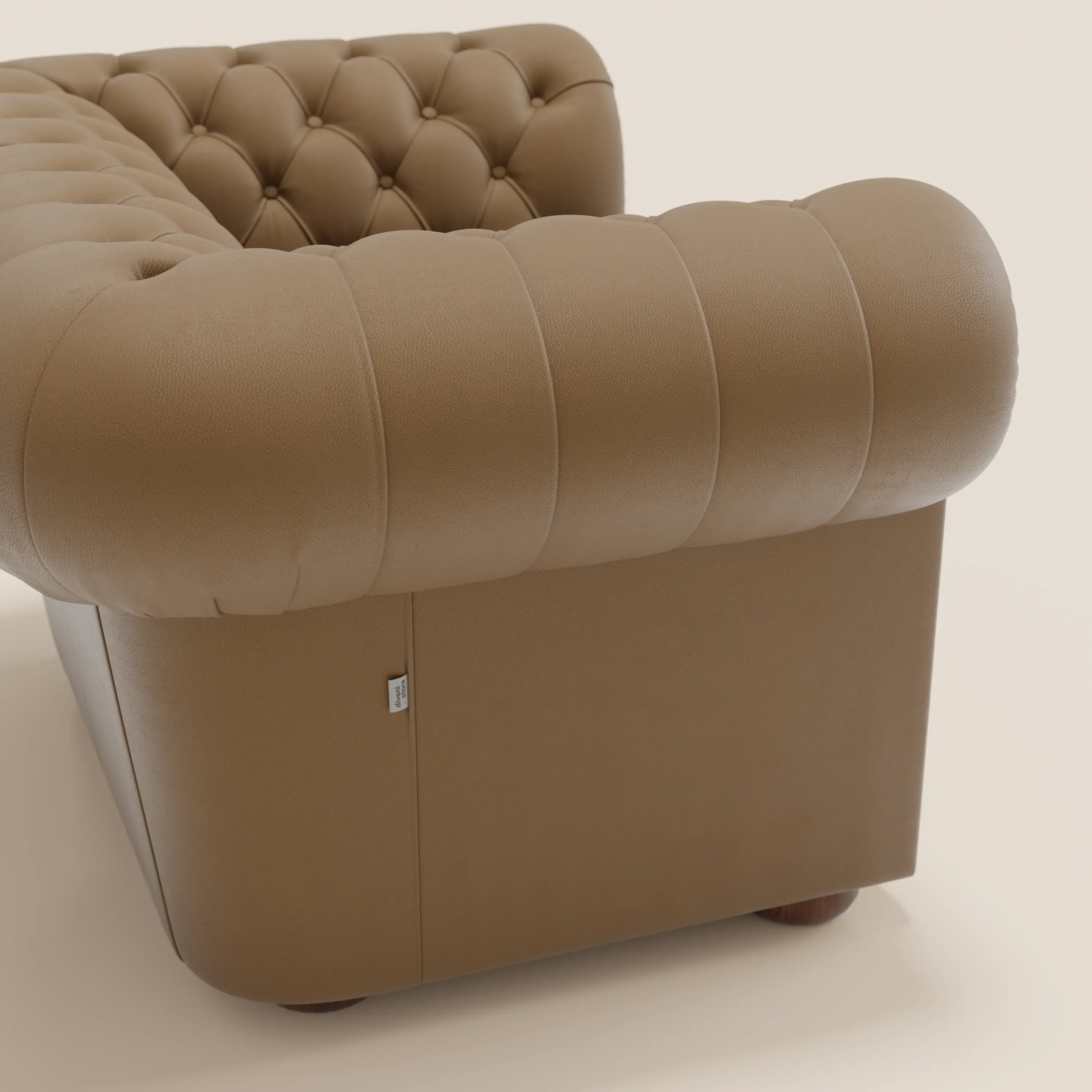 Chester Fauteuil en véritable cuir avec capitonné artisanal - Image 62