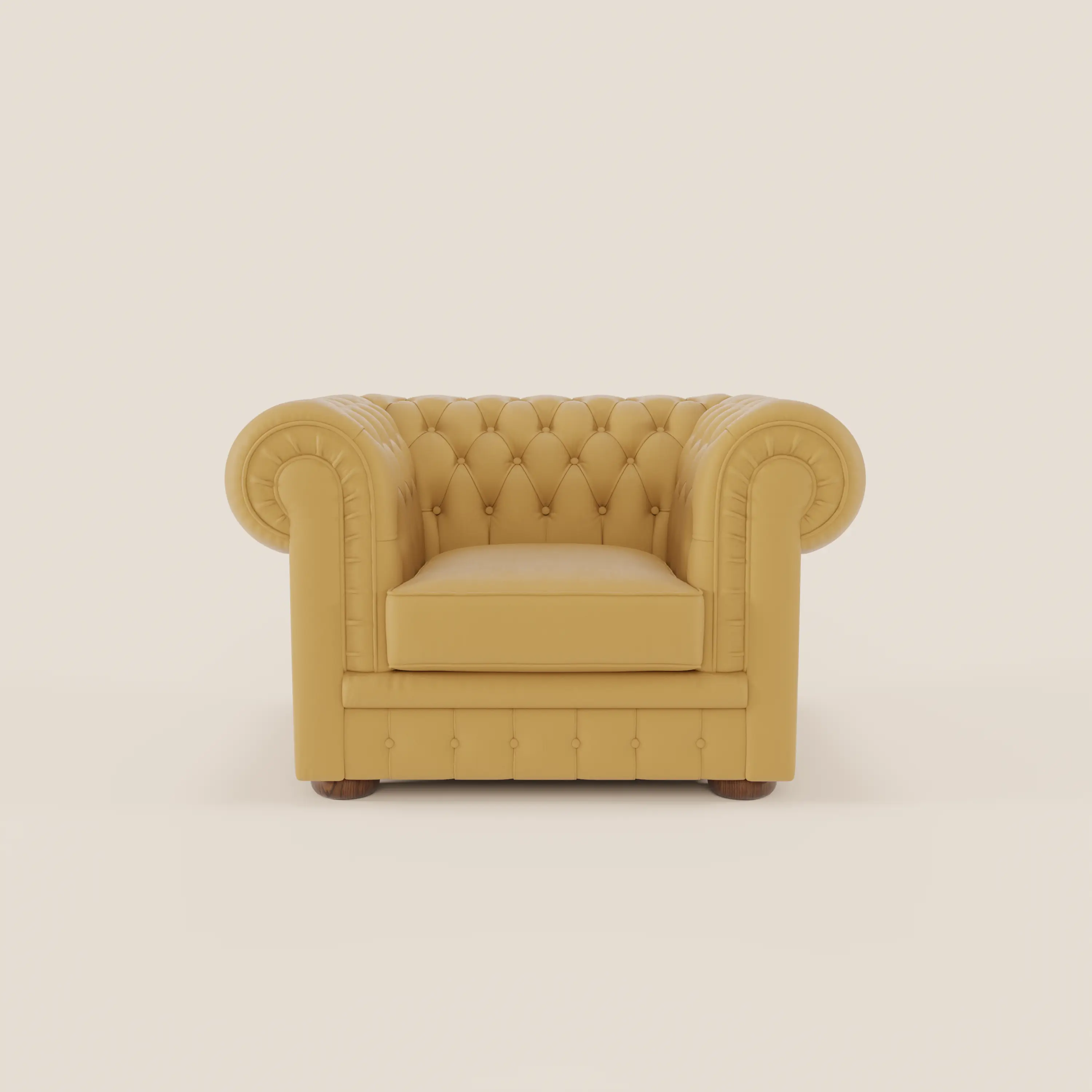 Chester Fauteuil en véritable cuir avec capitonné artisanal - Image 65