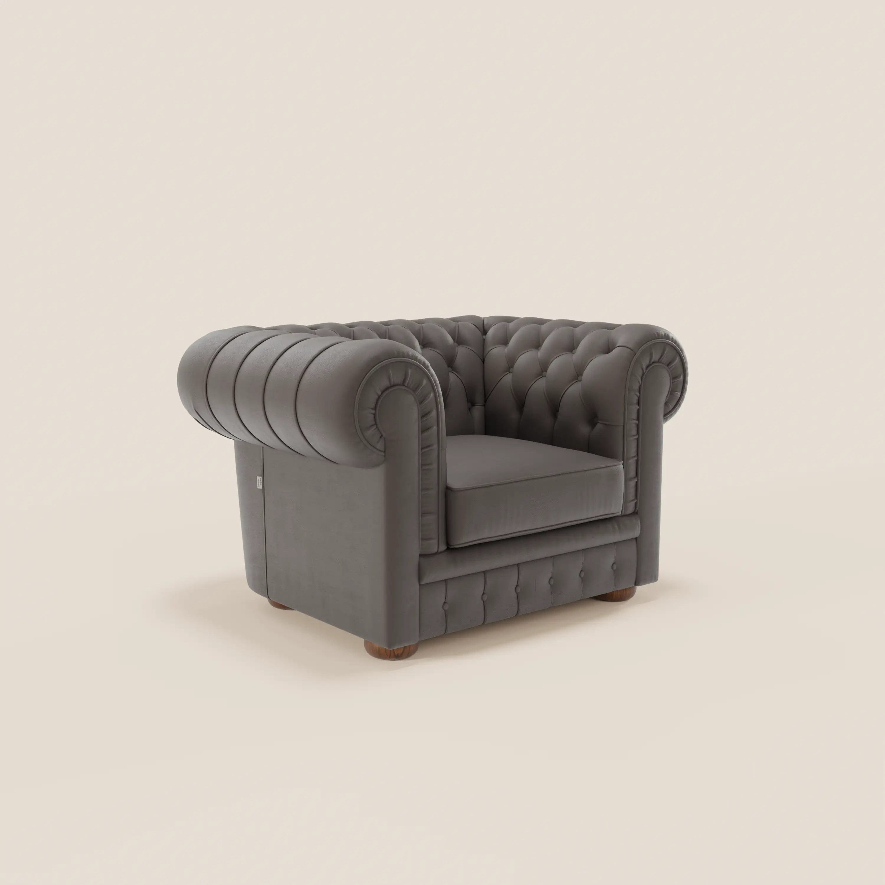 Chester Fauteuil en véritable cuir avec capitonné artisanal - Image 75