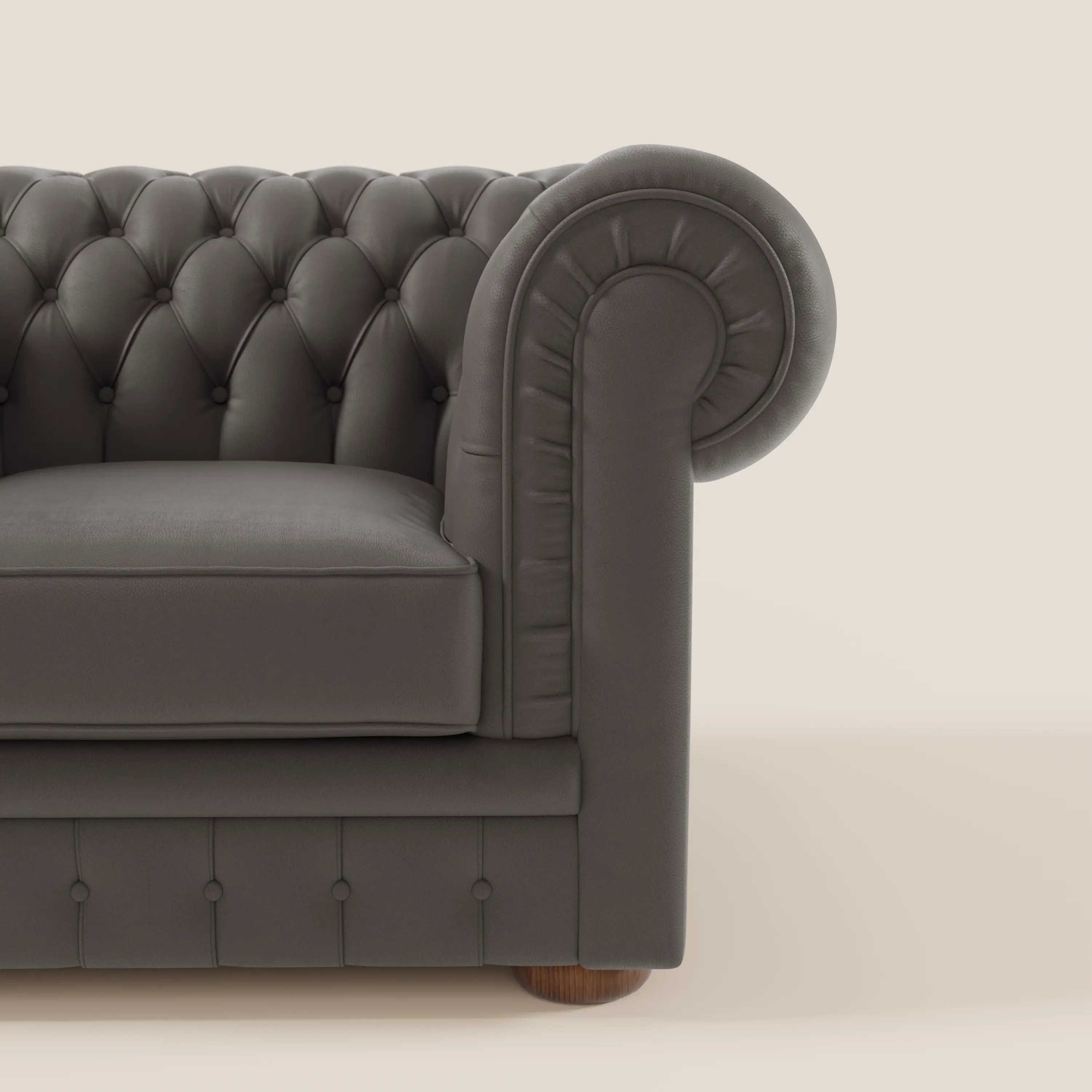 Chester Fauteuil en véritable cuir avec capitonné artisanal - Image 77