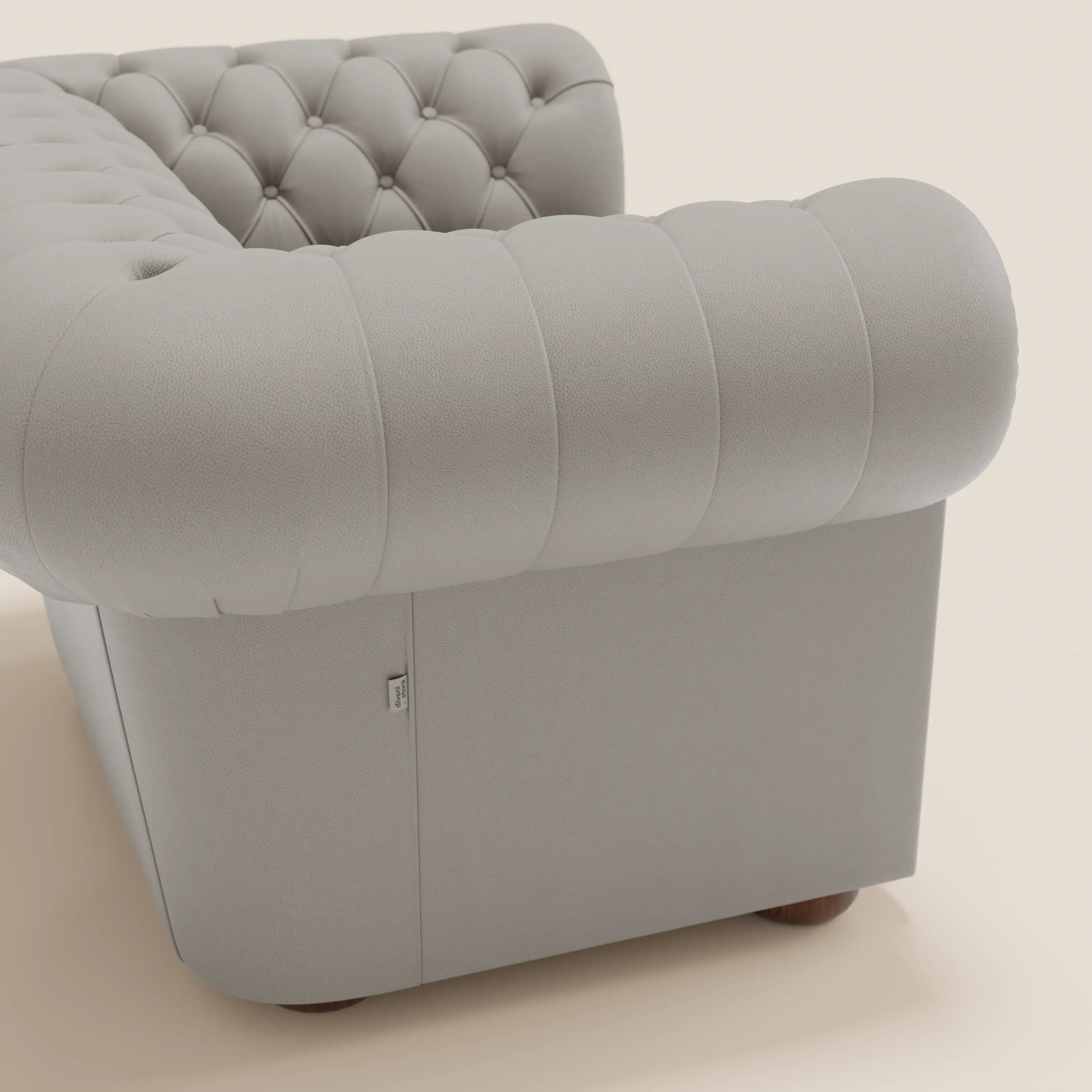 Chester Fauteuil en véritable cuir avec capitonné artisanal - Image 8
