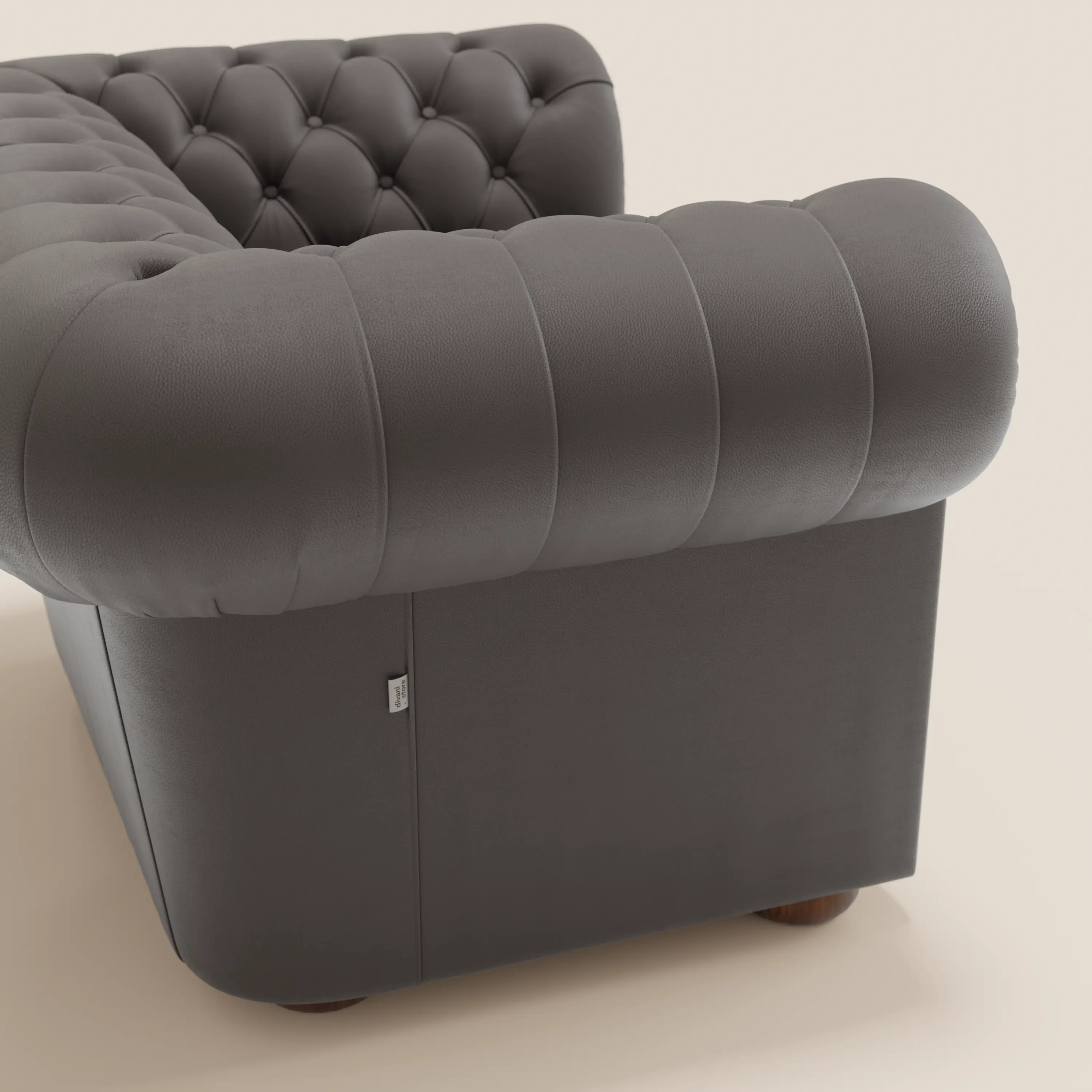 Chester Fauteuil en véritable cuir avec capitonné artisanal - Image 80